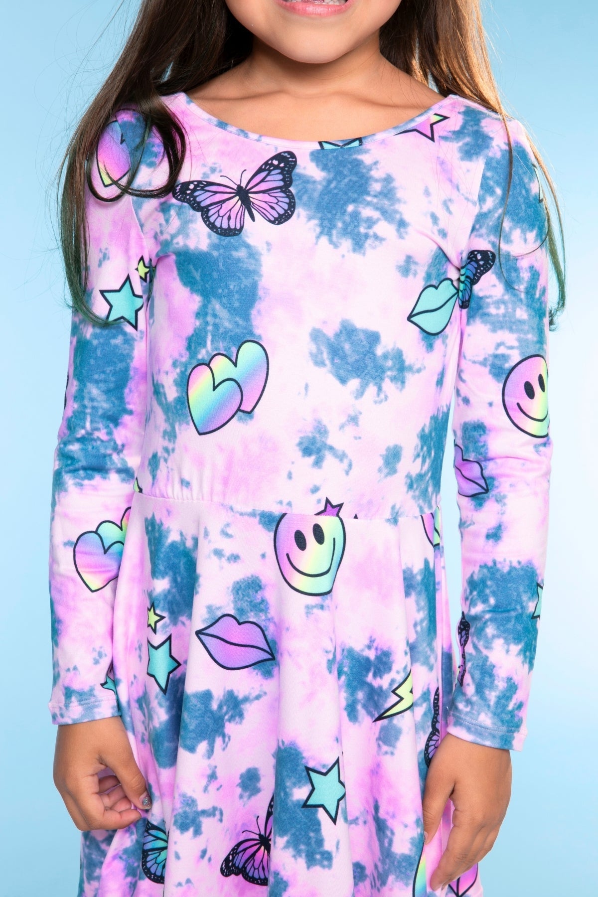 Simply Soft Long Sleeve Be Happy Dress.. - Rainbow Star