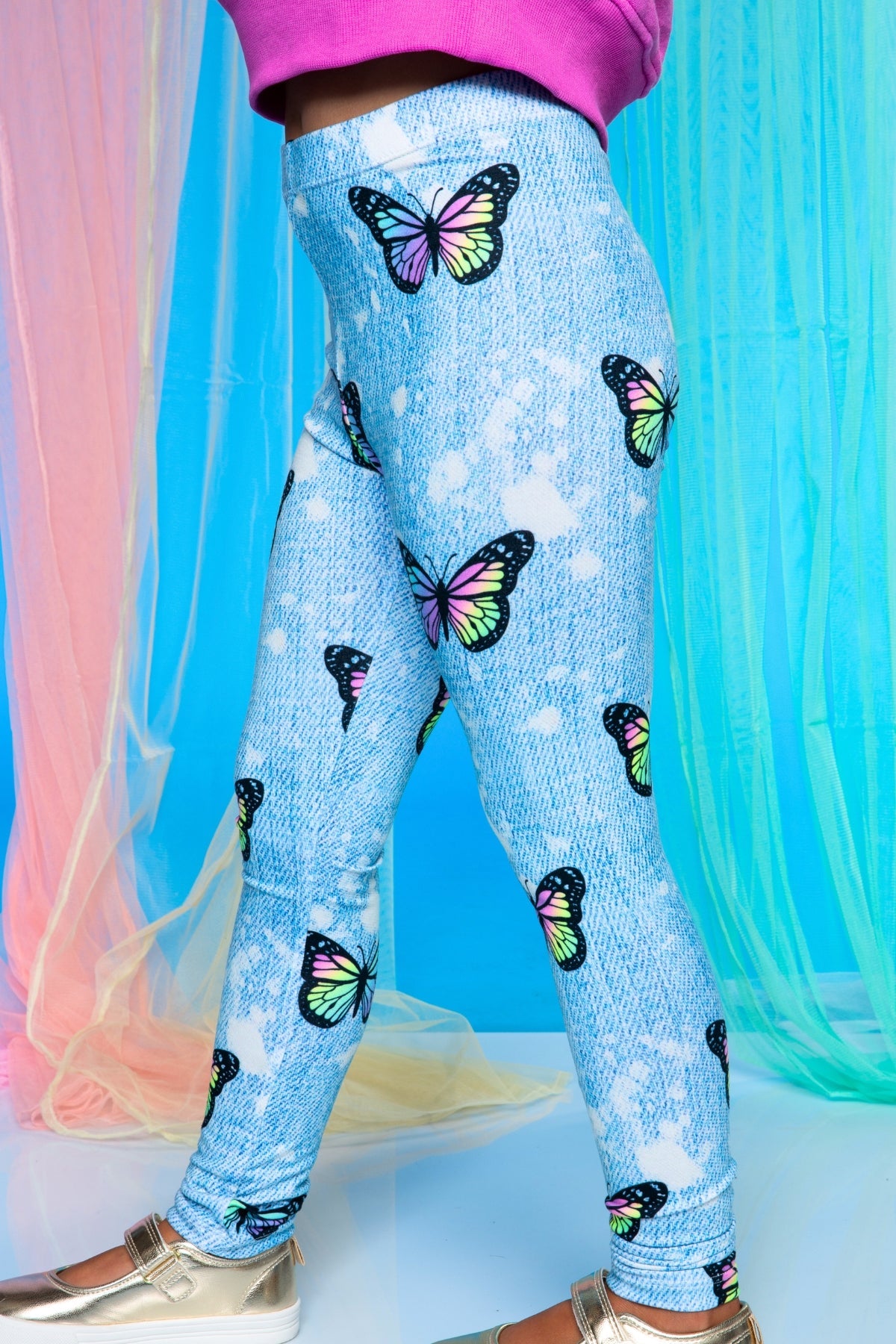 Simply Soft Long Legging - Purple Graffiti Rainbow