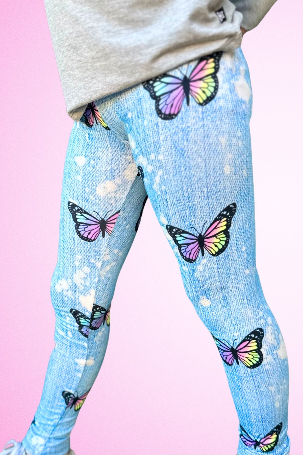 Simply Soft Long Legging - Purple Graffiti Rainbow