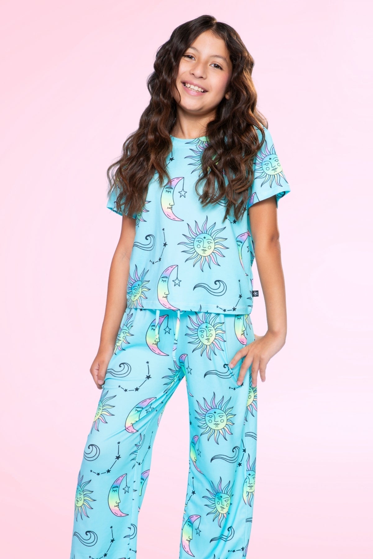 Simply Soft Easy Tee & Karate Pant - Pink Gingham Leopard