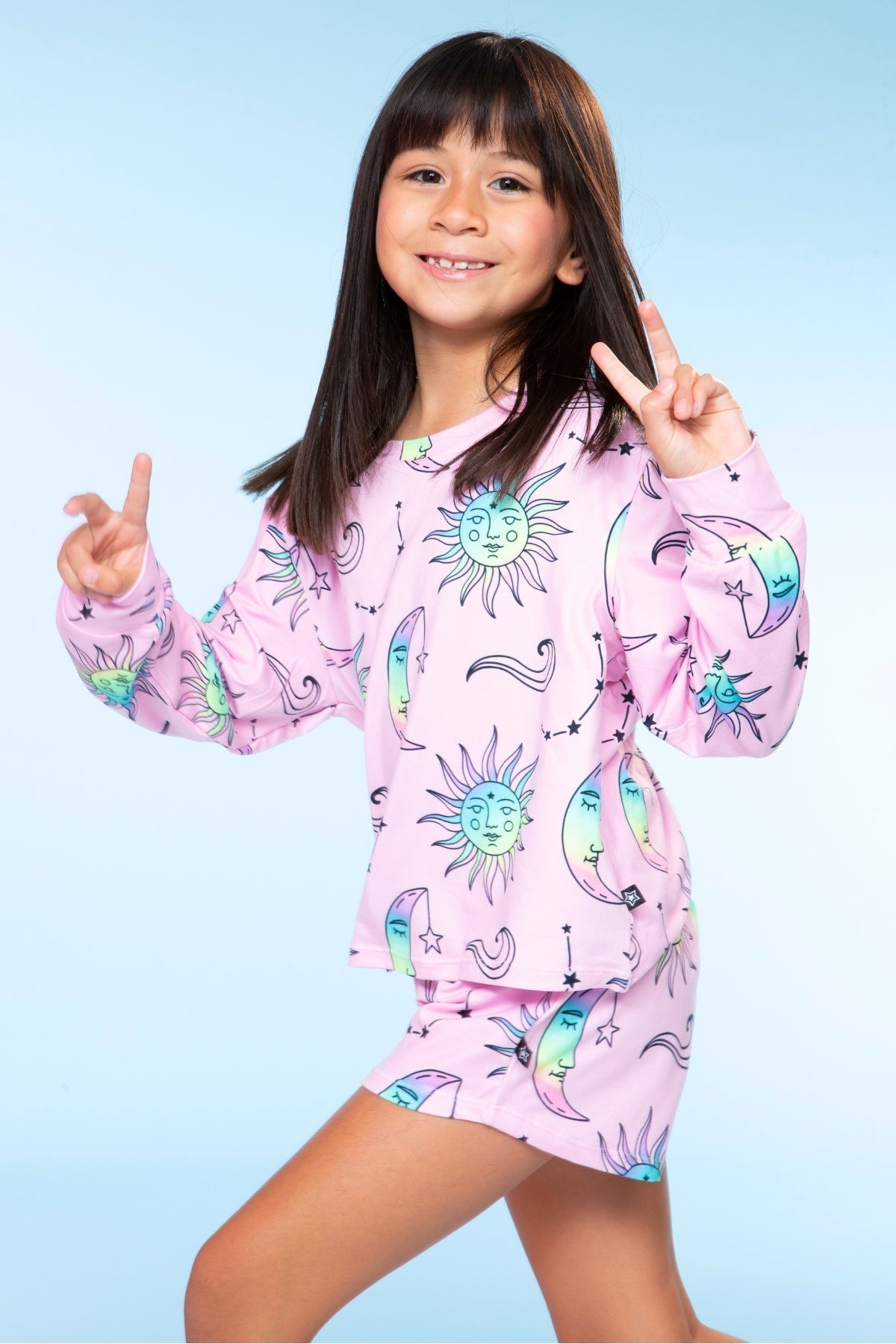 Simply Soft Long Sleeve Easy Tee & Dolphin Short - Ivory Floral Bow - NEW!
