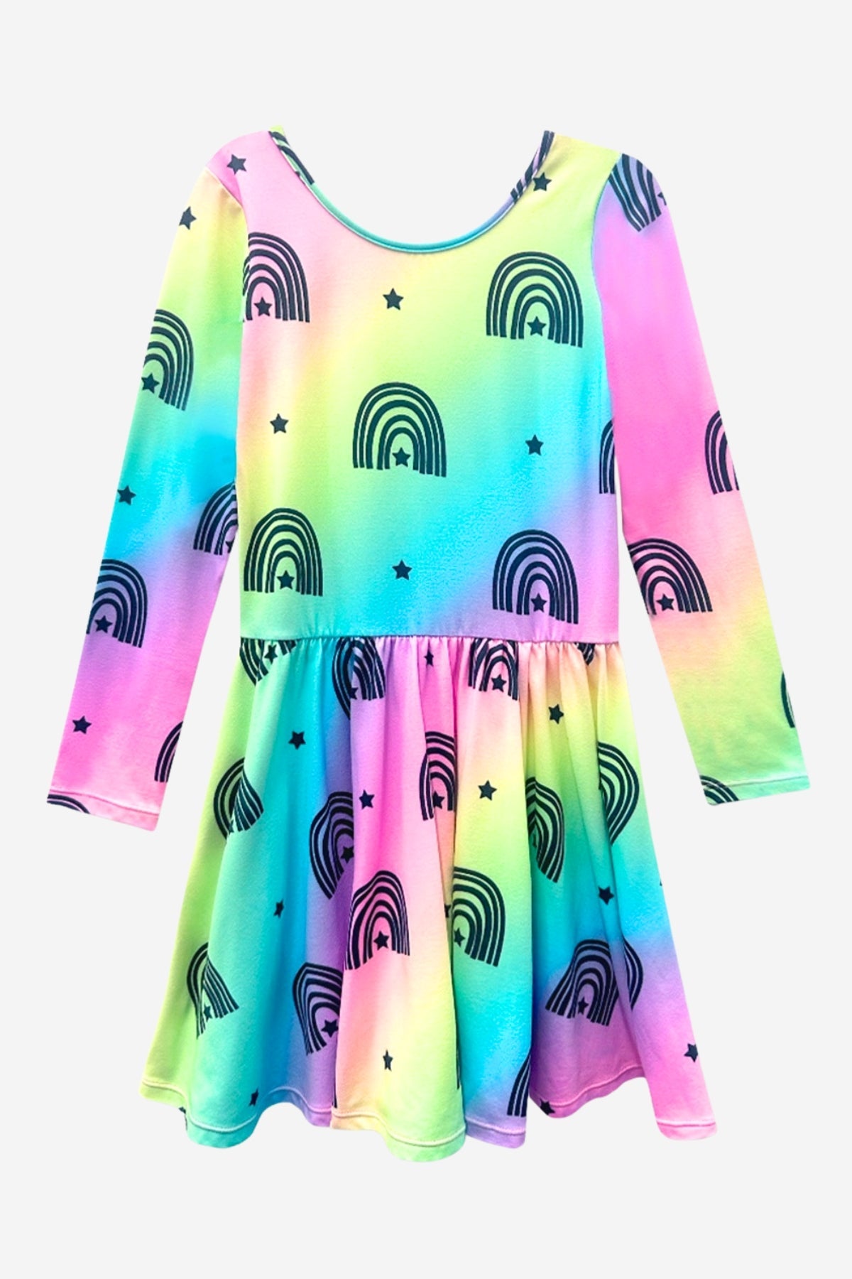 Simply Soft Long Sleeve Be Happy Dress.. - Rainbow Star