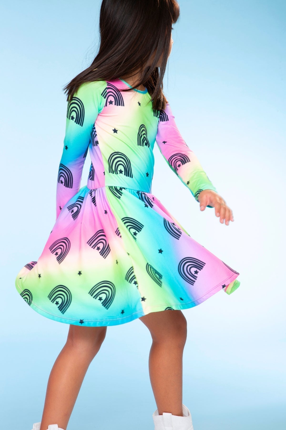 Simply Soft Long Sleeve Be Happy Dress.. - Purple Smile Retro