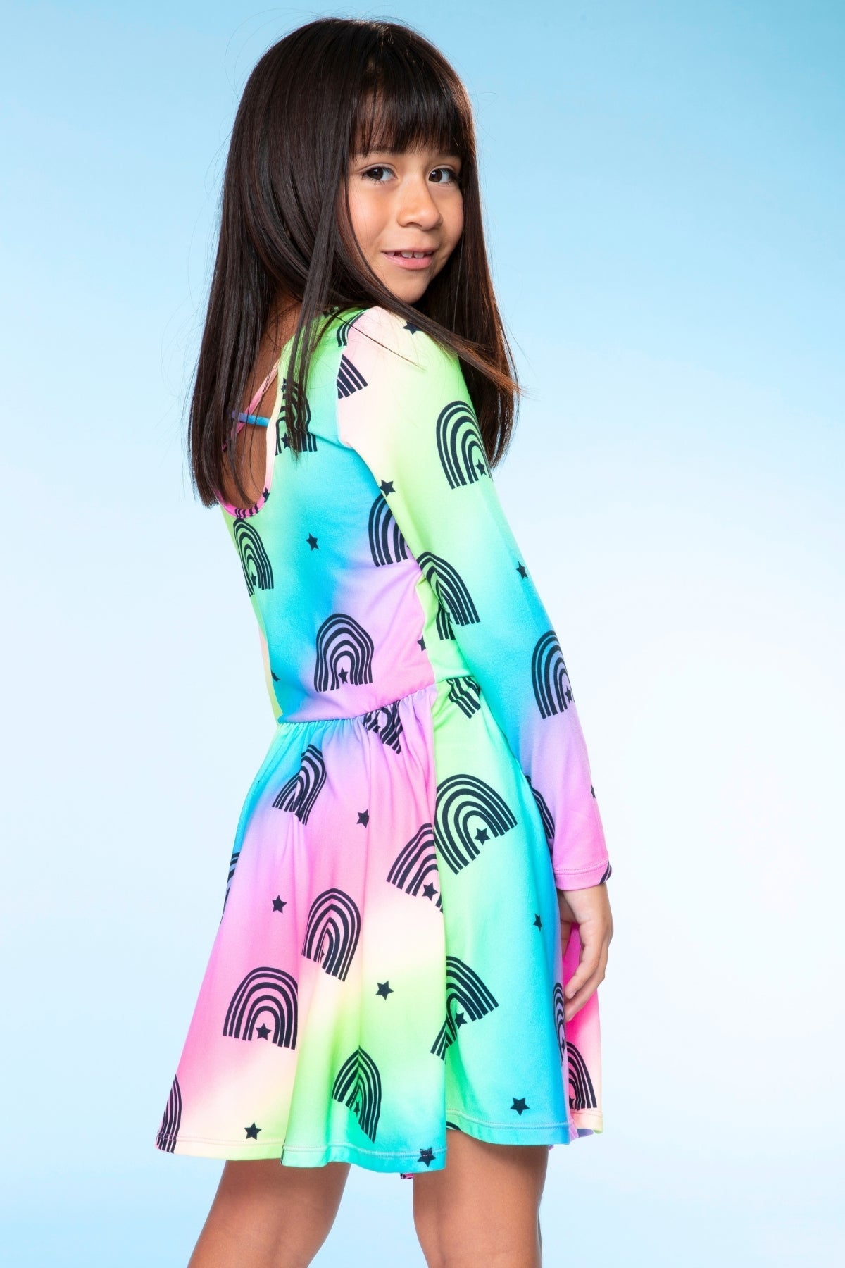 Simply Soft Long Sleeve Be Happy Dress.. - Purple Smile Retro
