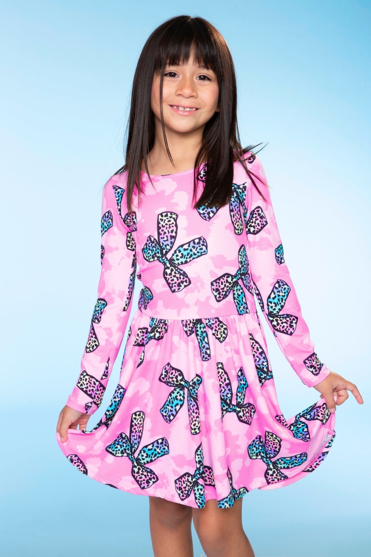 Simply Soft Long Sleeve Be Happy Dress.. - Purple Smile Retro