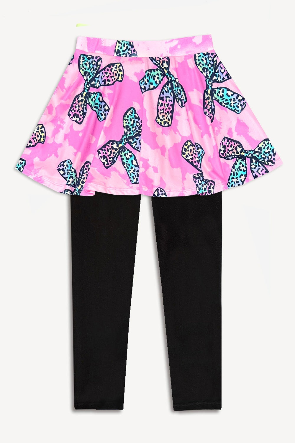 Simply Soft Skater Legging - Rainbow Star Black