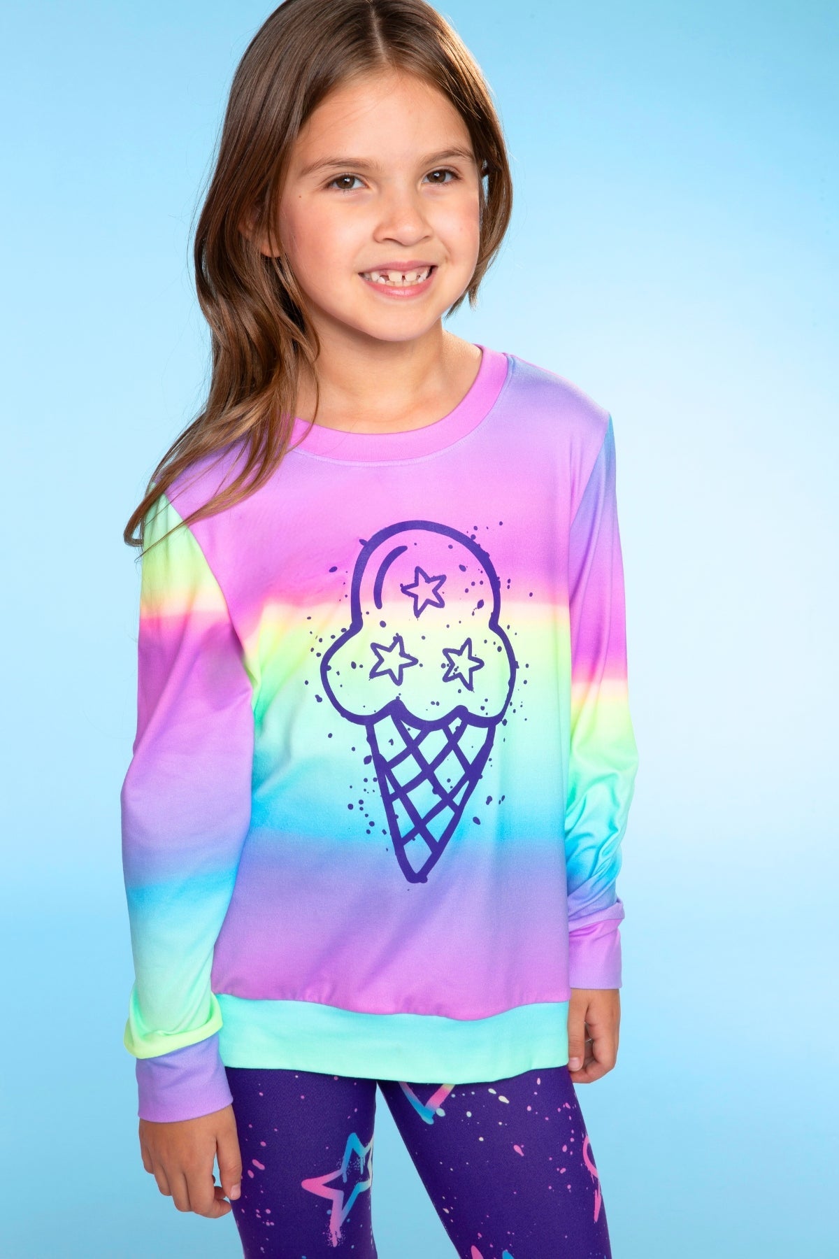 Simply Soft Long Sleeve Crew Top - Lilac Leopard Love