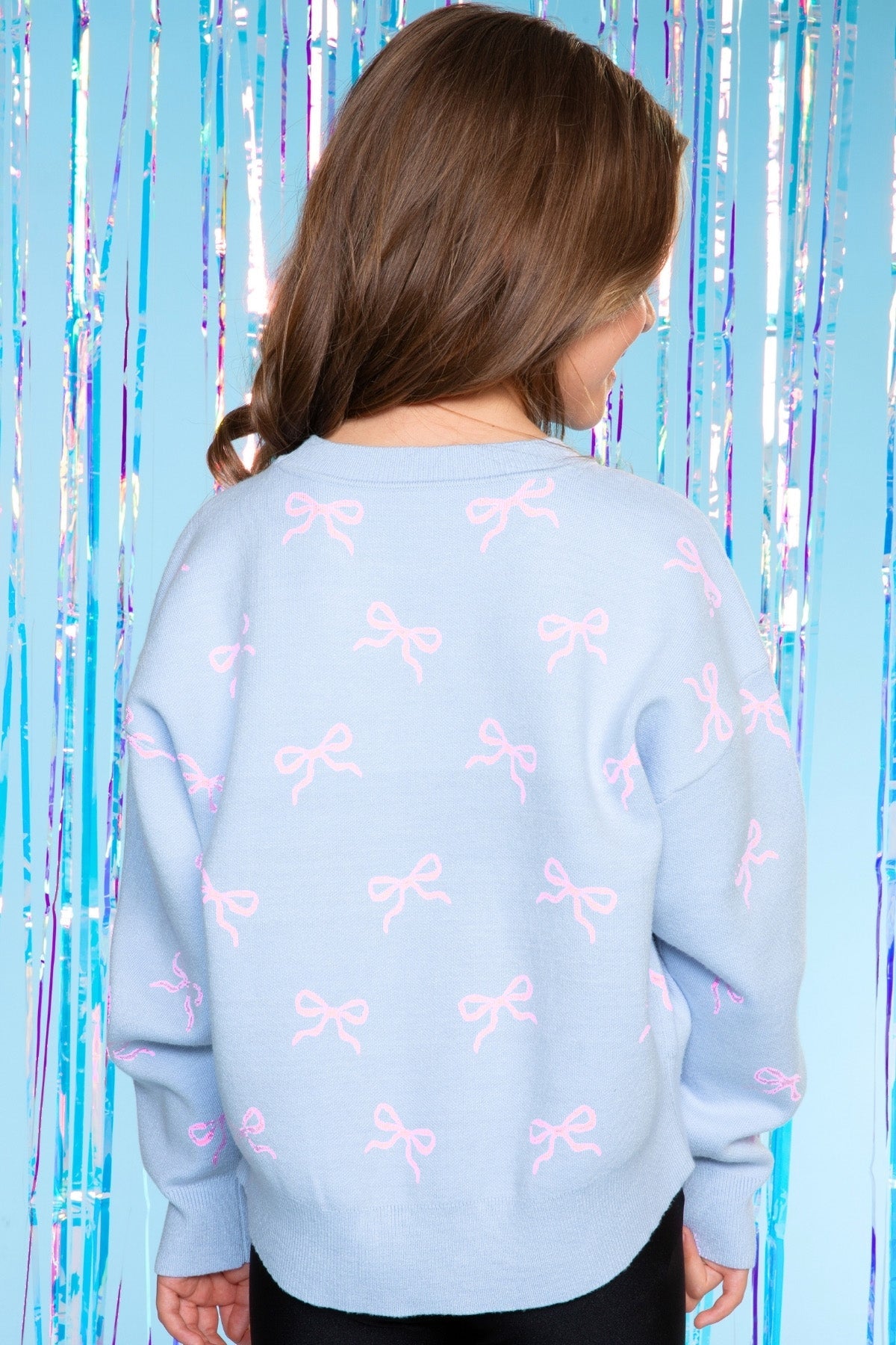 Yummy Soft Crew Neck Sweater - Lt Pink Yellow Lemon