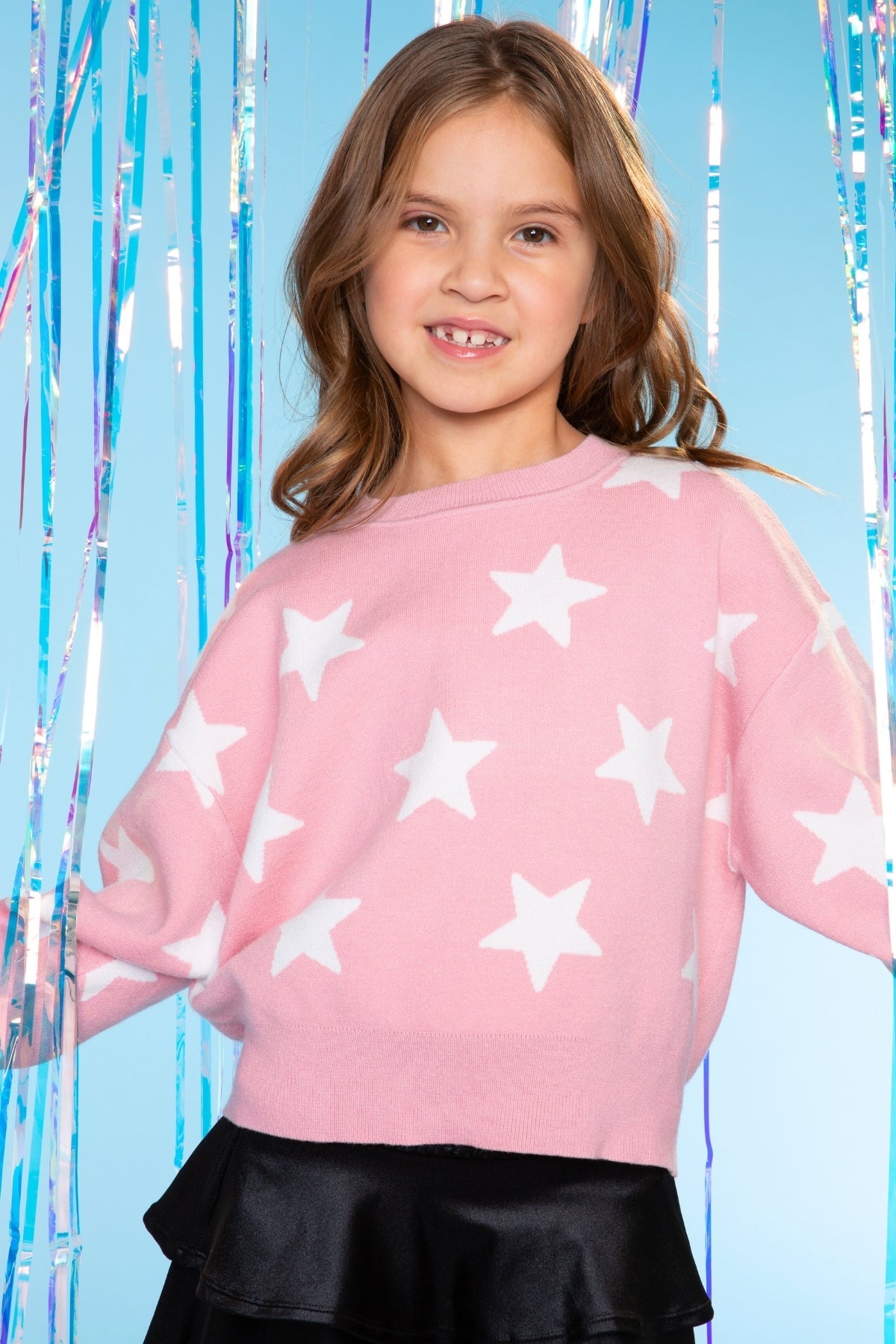 Yummy Soft Crew Neck Sweater - Lt Pink Yellow Lemon