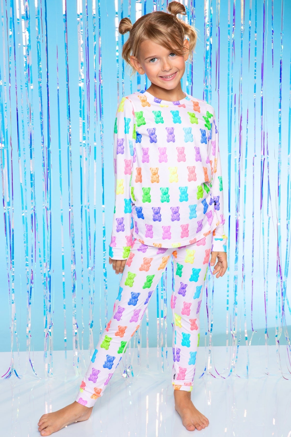 Pack Simply Soft L/S Slim Lounge Set & Blanket - Lilac Rainbow Gummy Bear - NEW!