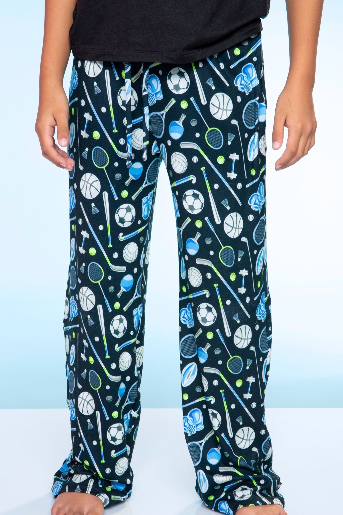 Simply Soft Karate Pant. - Navy Lt Pink Plaid
