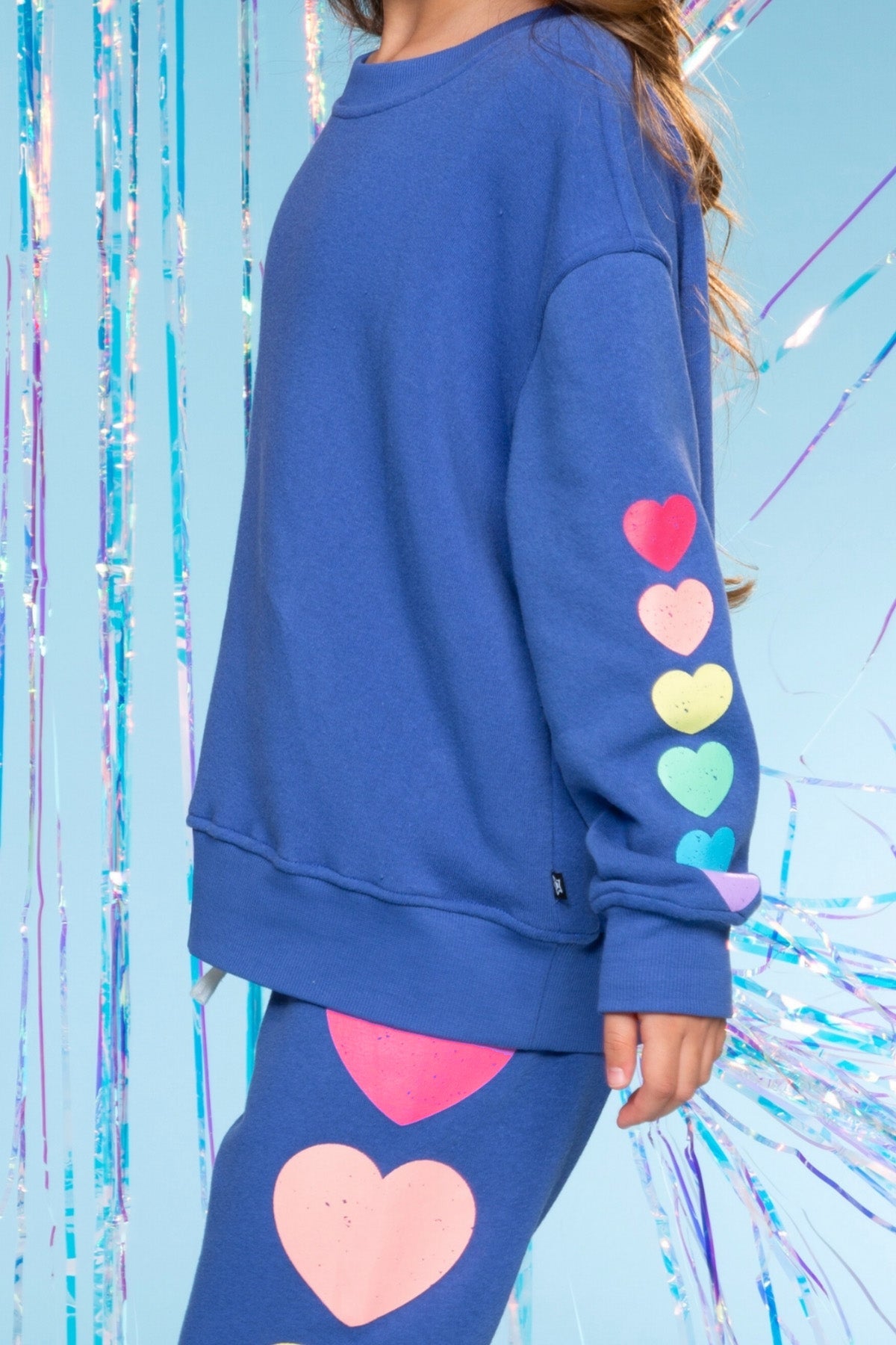 Cotton Soft French Terry Everyday Sweatshirt - Pink Rose Bow