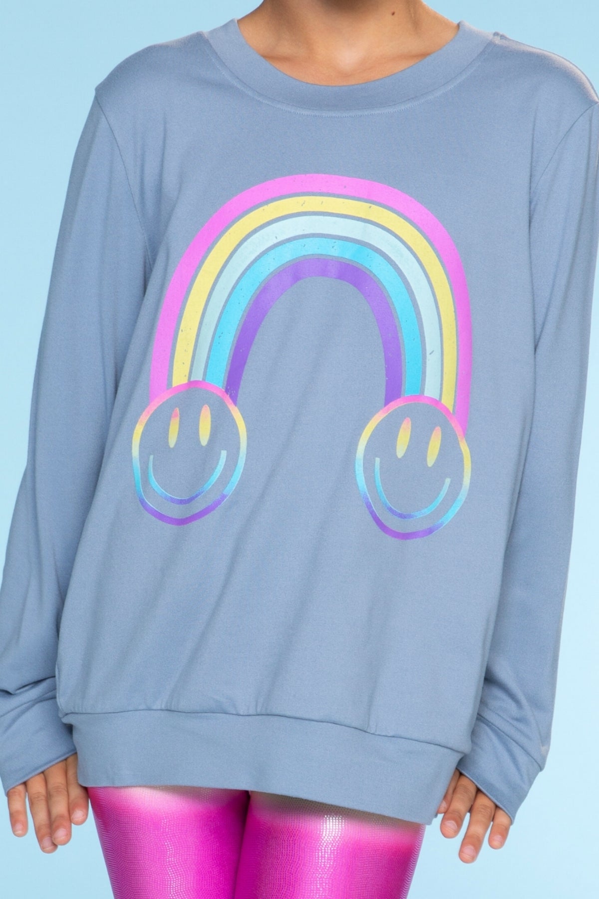 Simply Soft Long Sleeve Crew Top - Rainbow Graffiti Ice Cream