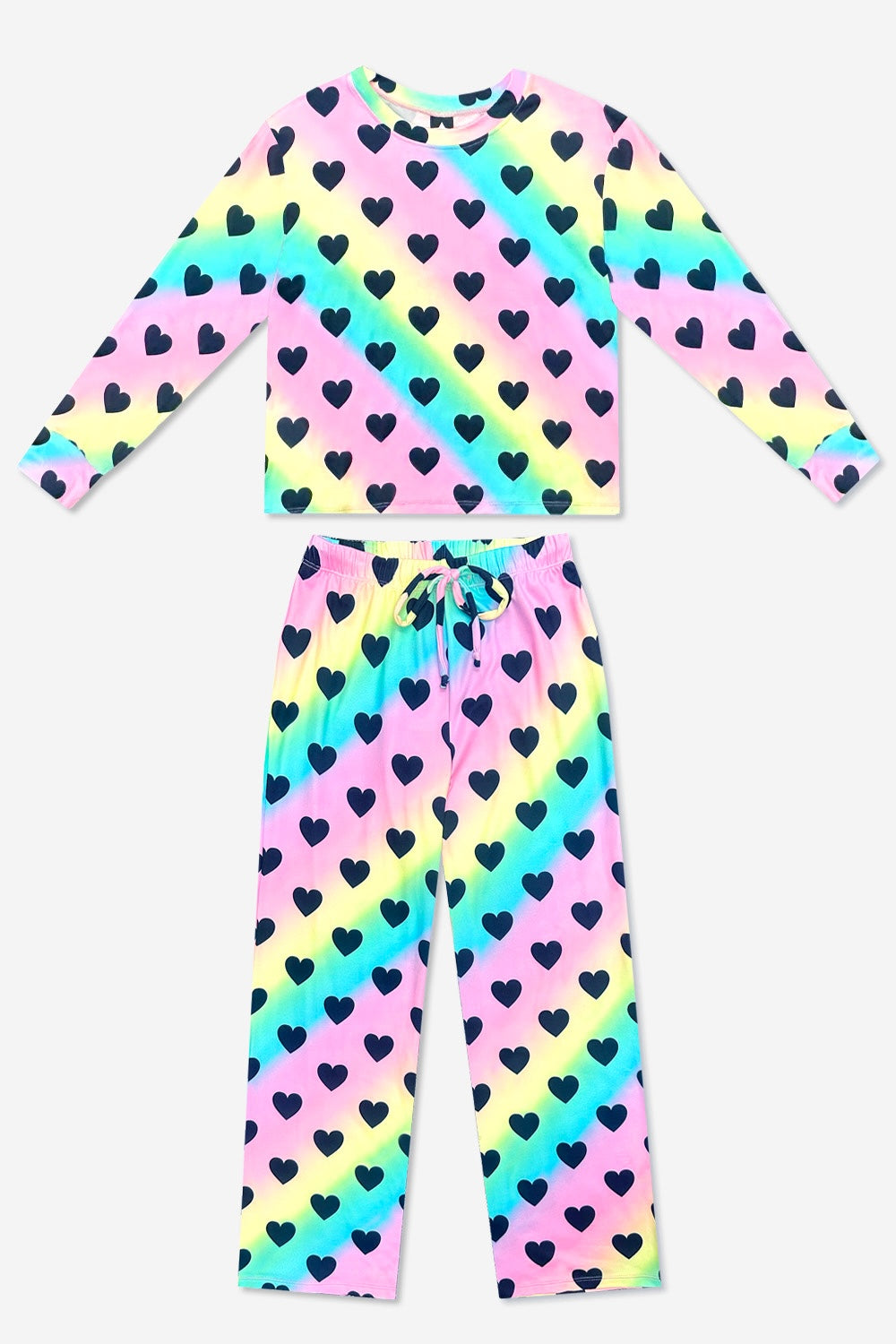 Simply Soft Long Sleeve Easy Tee & Karate Pant - Ivory Cherries & Bears