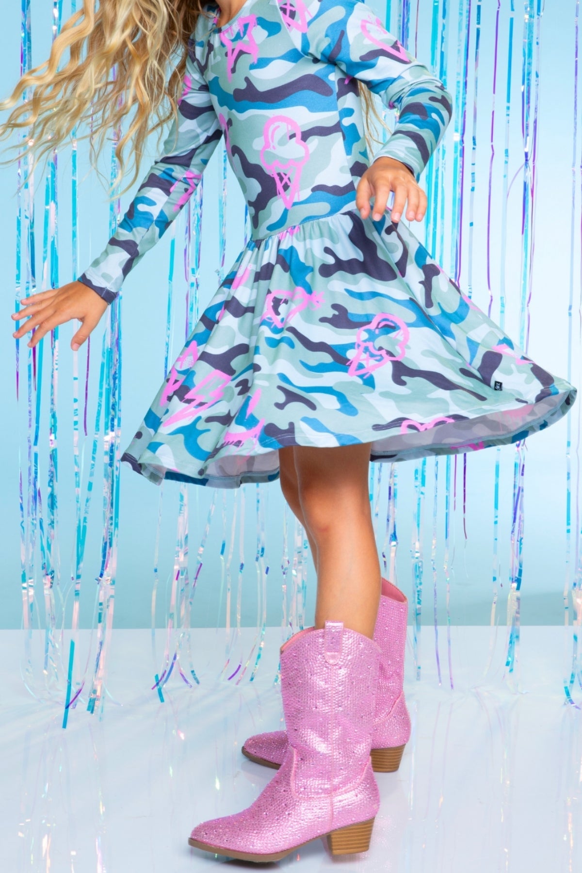 Simply Soft Long Sleeve Be Happy Dress.. - Purple Smile Retro