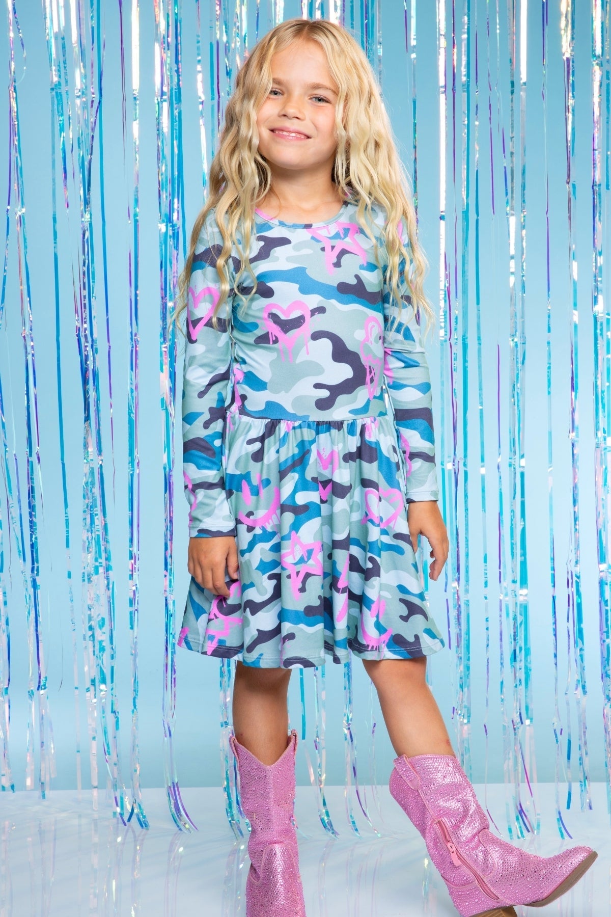 Simply Soft Long Sleeve Be Happy Dress.. - Rainbow Star