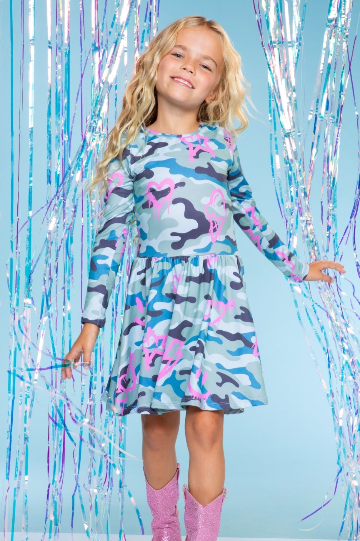 Simply Soft Long Sleeve Be Happy Dress.. - Rainbow Star
