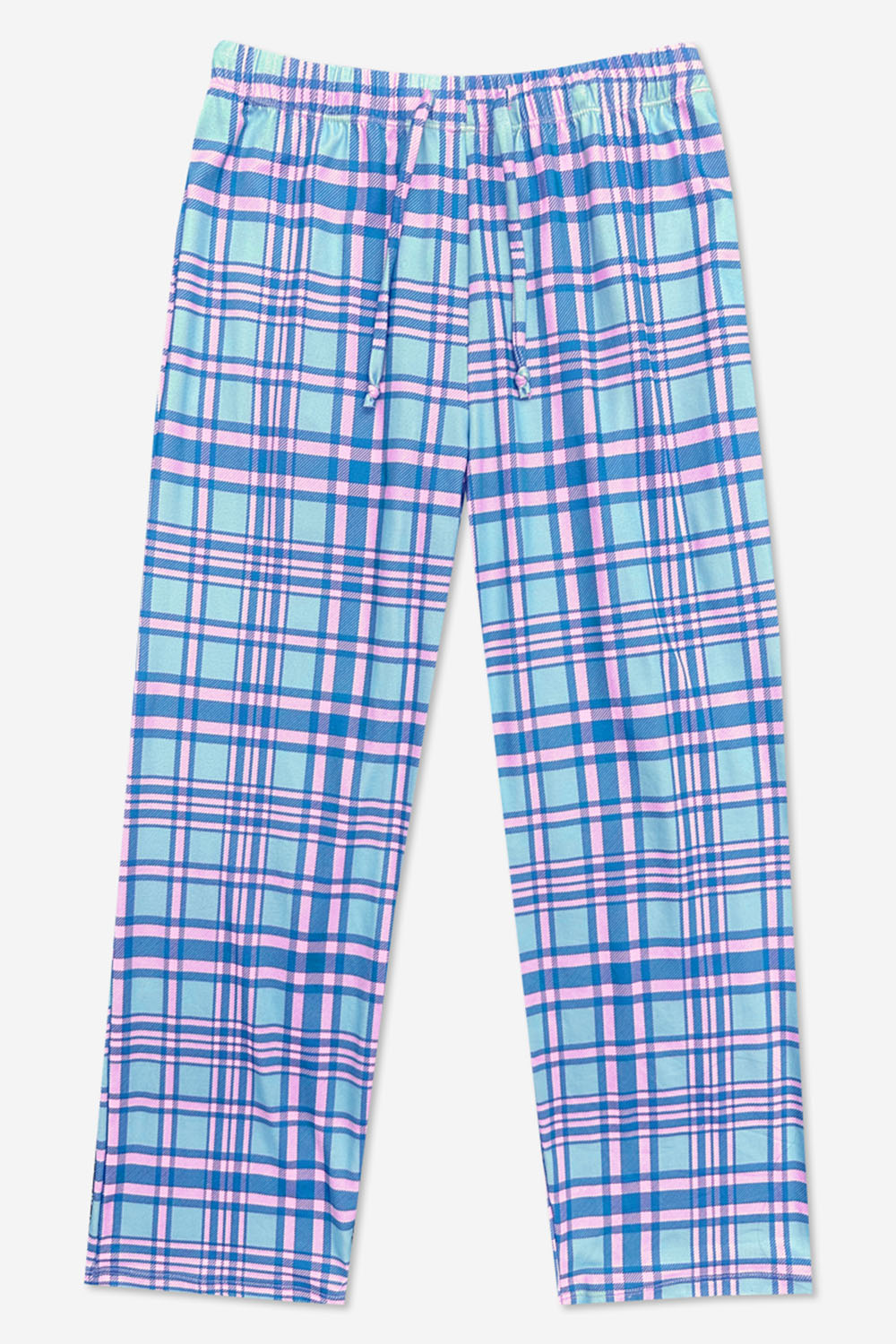 Simply Soft Karate Pant. - Navy Lt Pink Plaid