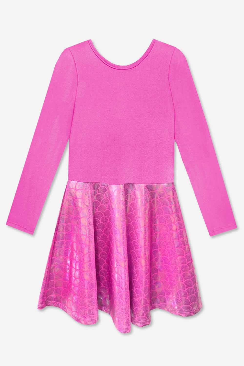 Simply Soft Long Sleeve Skater Dress - Purple Pink Elements