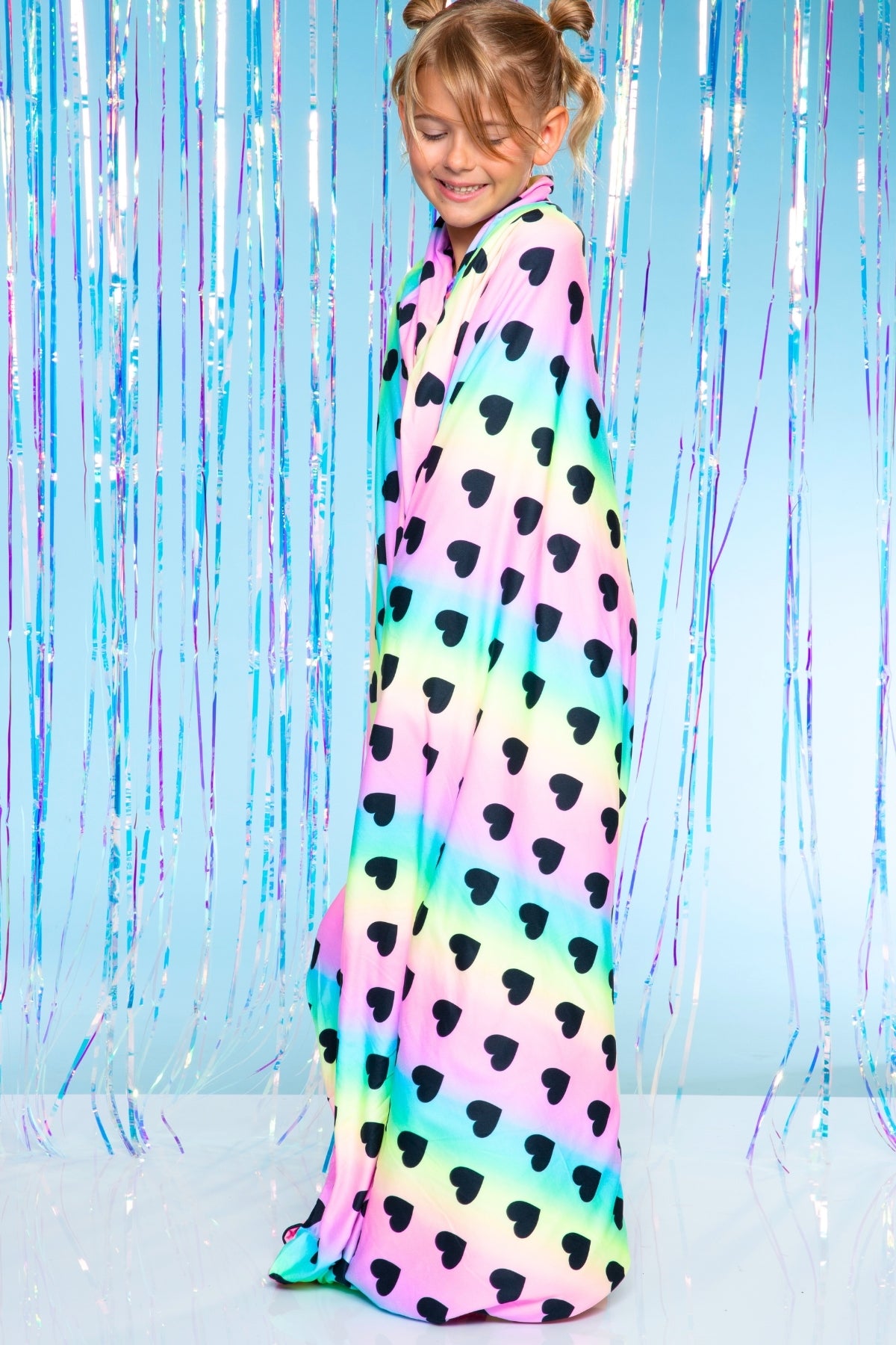 Pack Simply Soft L/S Slim Lounge Set & Blanket - Lilac Rainbow Gummy Bear - NEW!