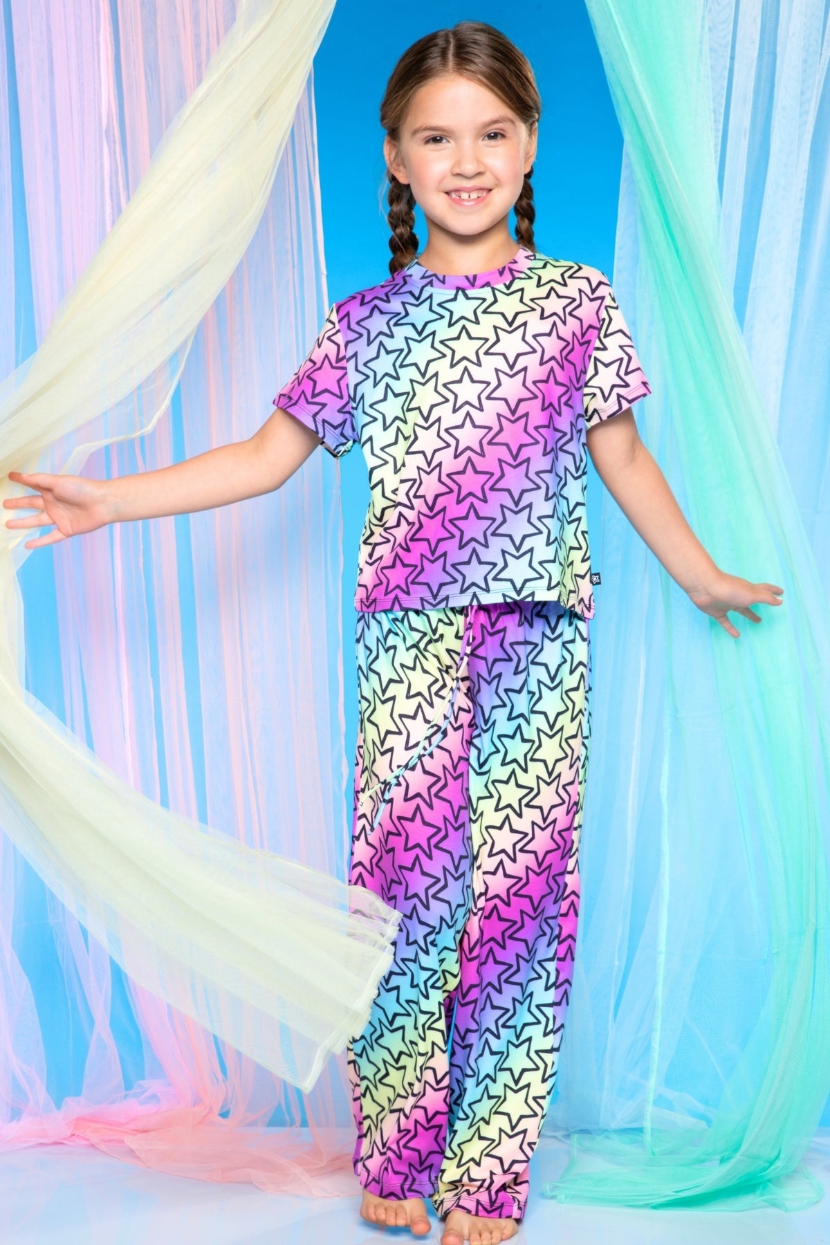 Simply Soft Easy Tee & Karate Pant - Pink Gingham Leopard
