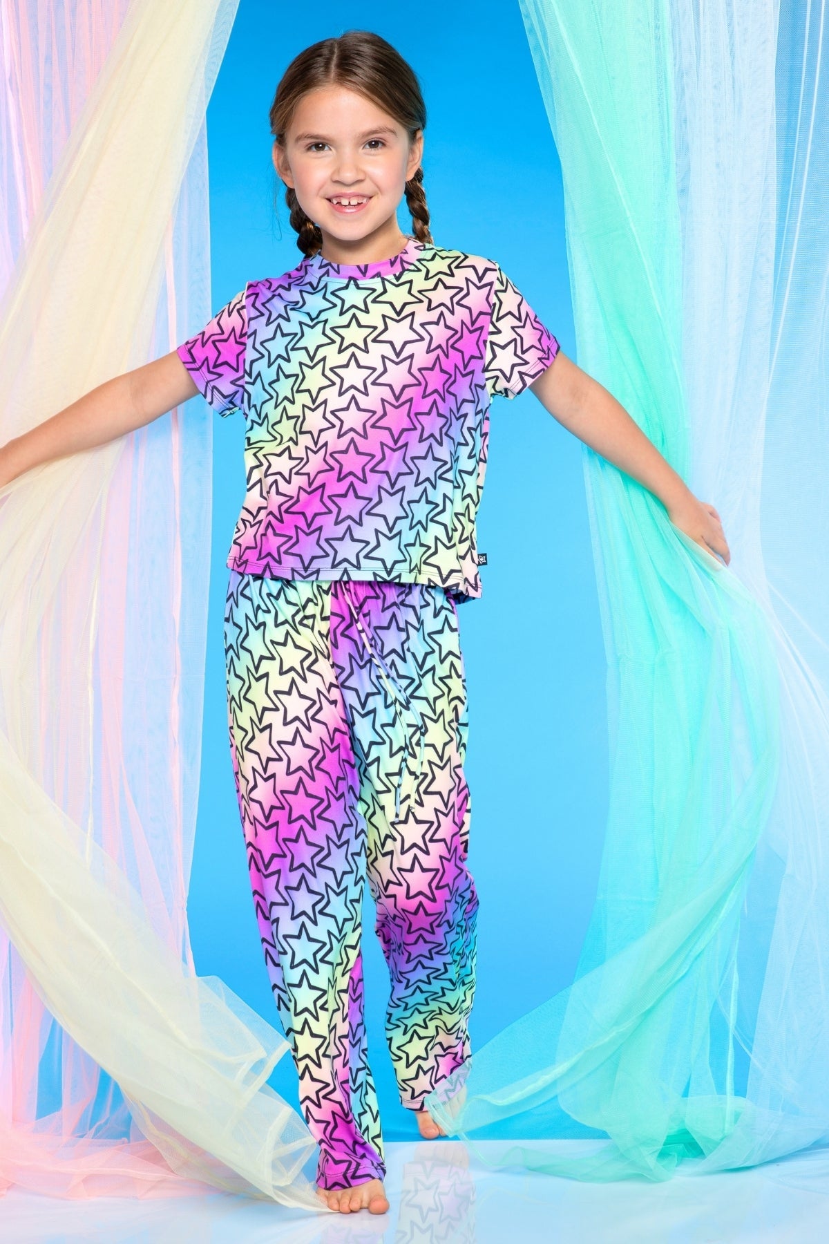 Simply Soft Easy Tee & Karate Pant - Pink Gingham Leopard