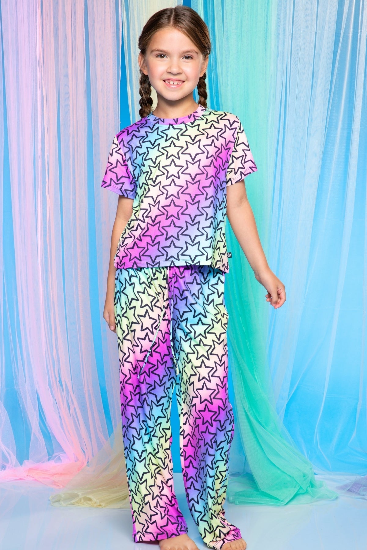 Simply Soft Easy Tee & Karate Pant - Pink Gingham Leopard