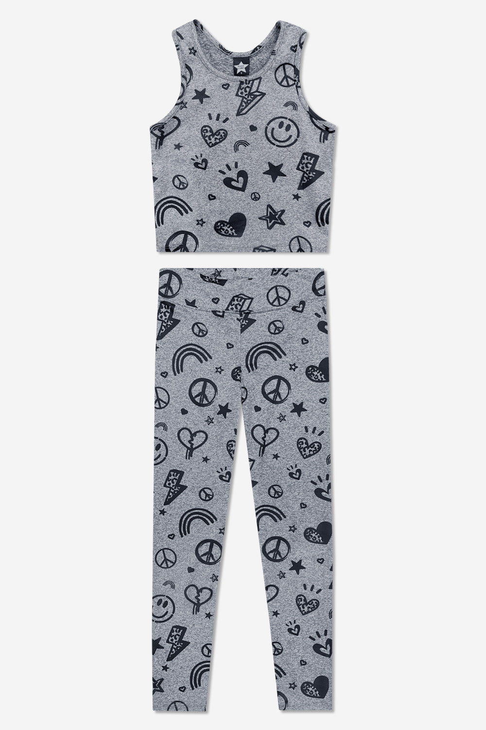 Simply Soft Luxe Racerback Tank & Mid-Rise Legging Set - Vintage Denim Stars