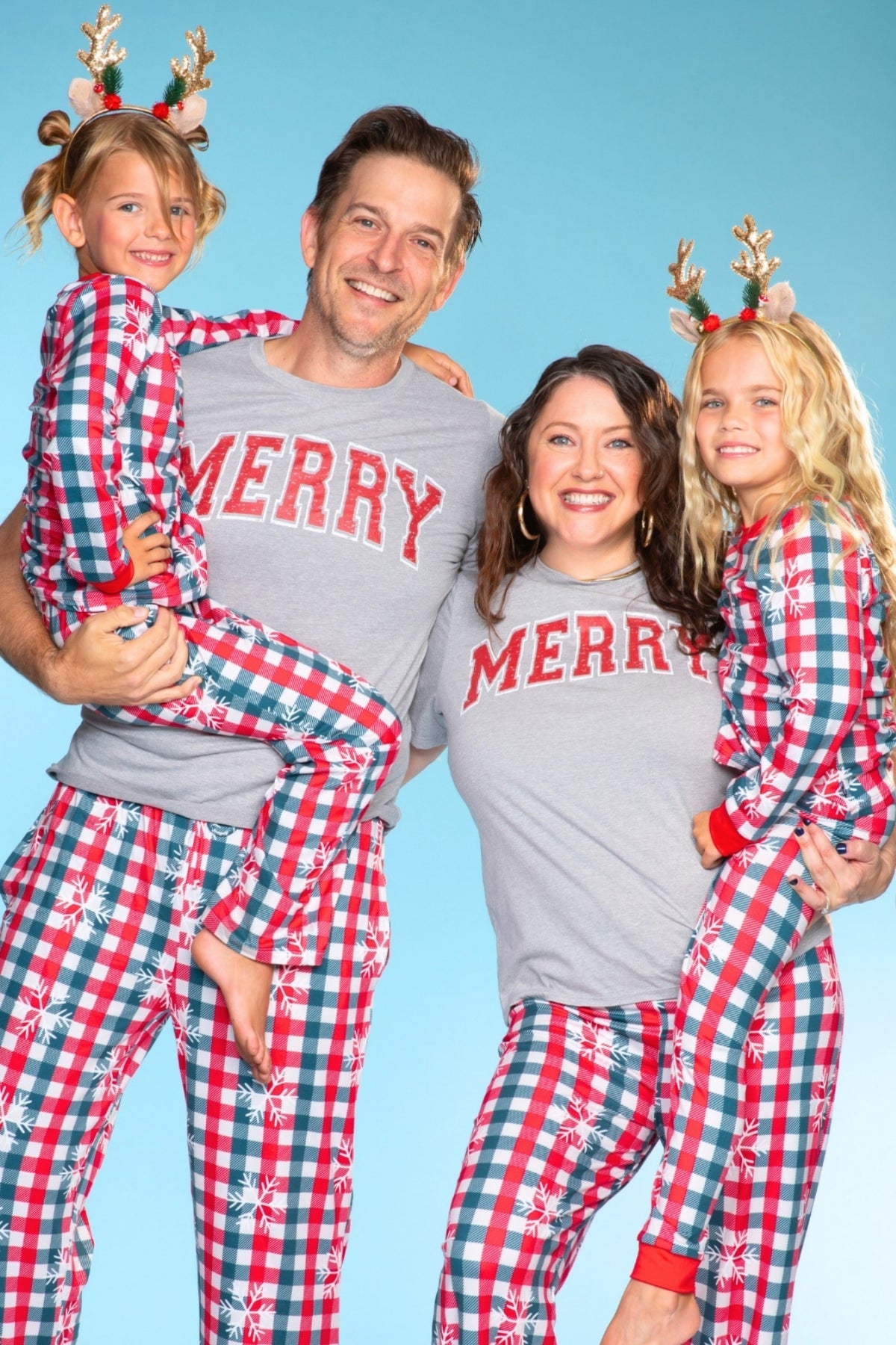 Simply Soft Long Sleeve Crew & Slim Lounge Bottom - Pink Red Cherries