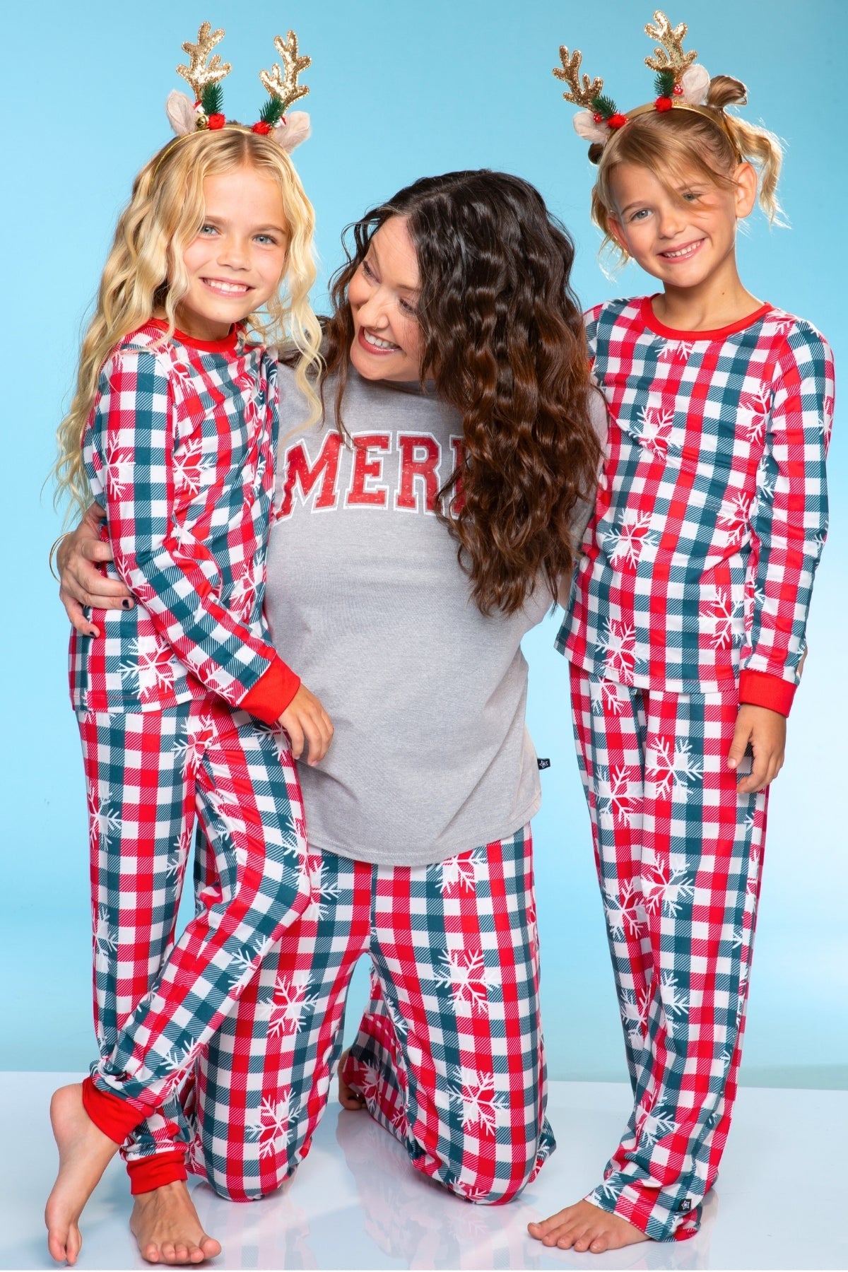 Simply Soft Long Sleeve Crew & Slim Lounge Bottom - Pink Red Cherries