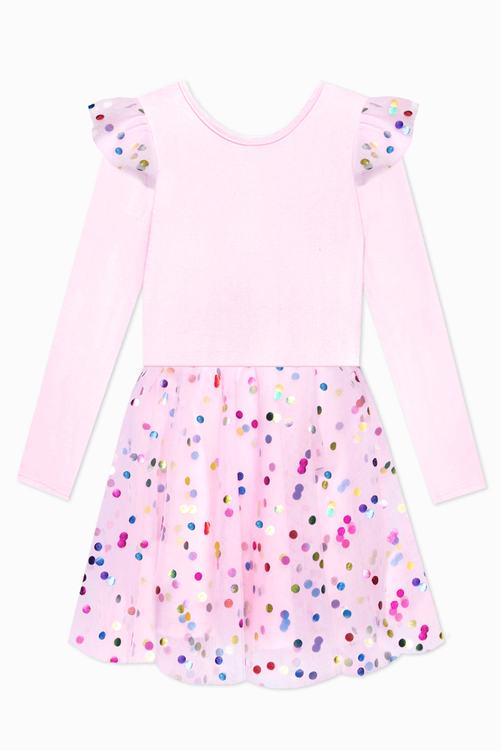 Simply Soft Bow Back Be Happy Tulle Dress - Black Foil Stars