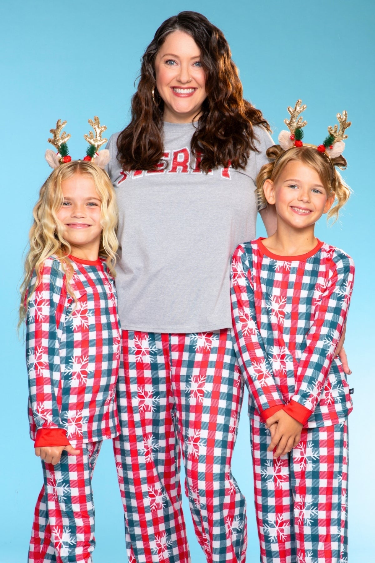 Women's Triblend Tee & Simply Soft Karate Pant - Blue Hanukkah Menorah