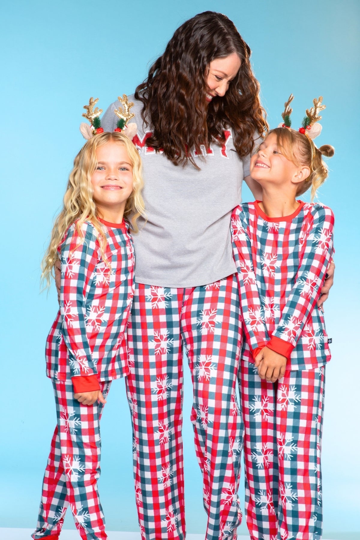 Women's Triblend Tee & Simply Soft Karate Pant - Blue Hanukkah Menorah