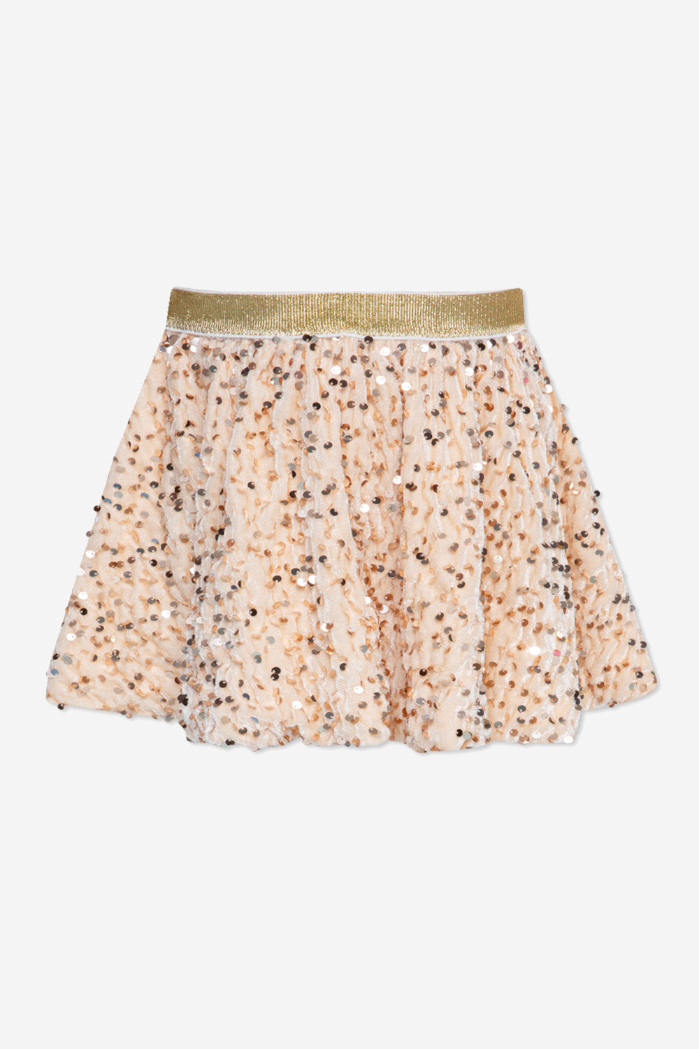 Sequin Velvet Skirt - Black Confetti