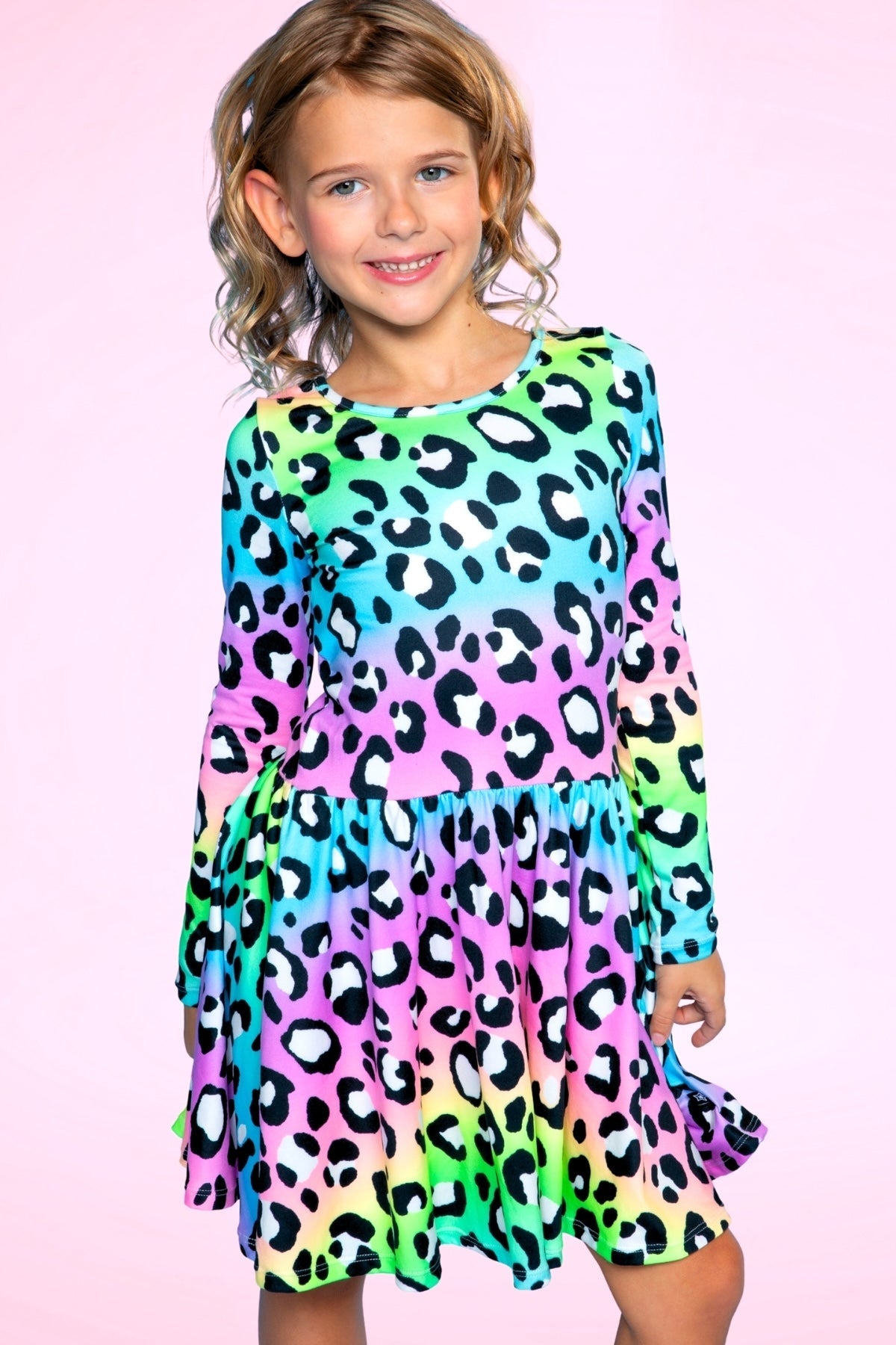 Simply Soft Long Sleeve Be Happy Dress.. - Rainbow Star