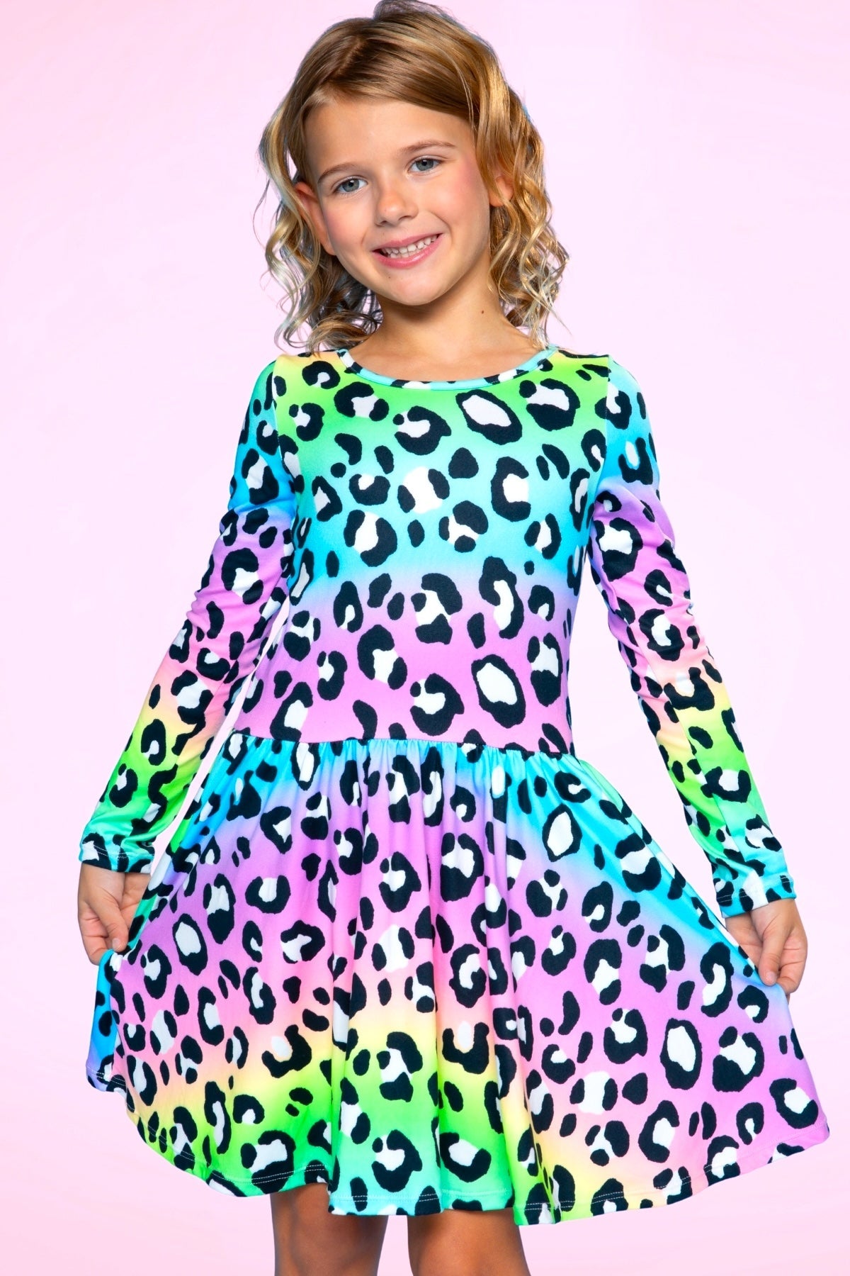 Simply Soft Long Sleeve Be Happy Dress.. - Purple Smile Retro