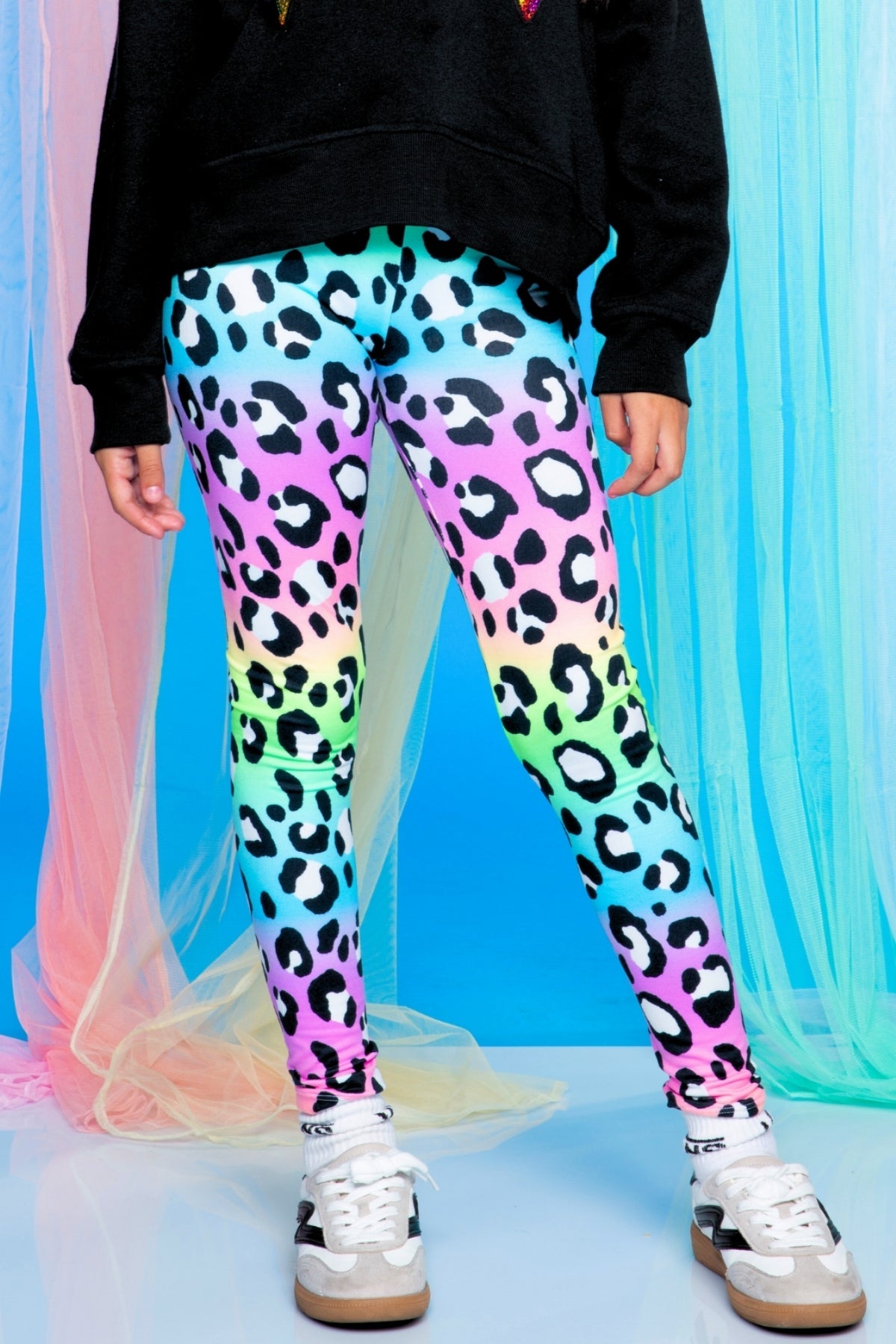 Simply Soft Long Legging. - Denim Tie Dye Graffiti Elements - NEW!