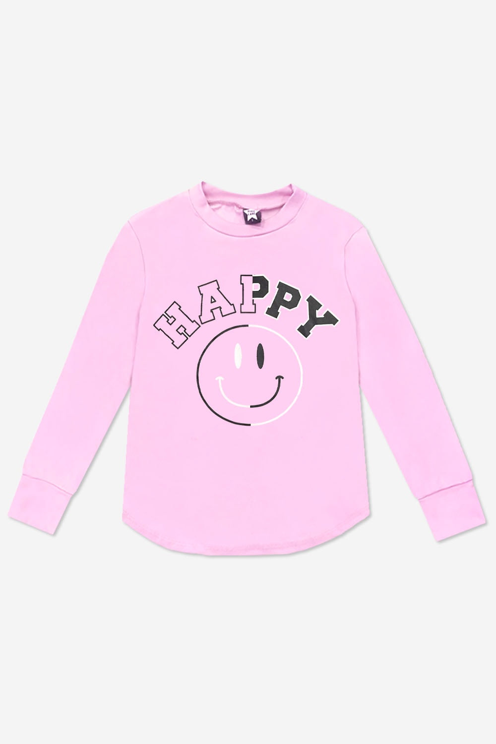 Modal Long Sleeve Shirttail Top - Black Ombre Emojis