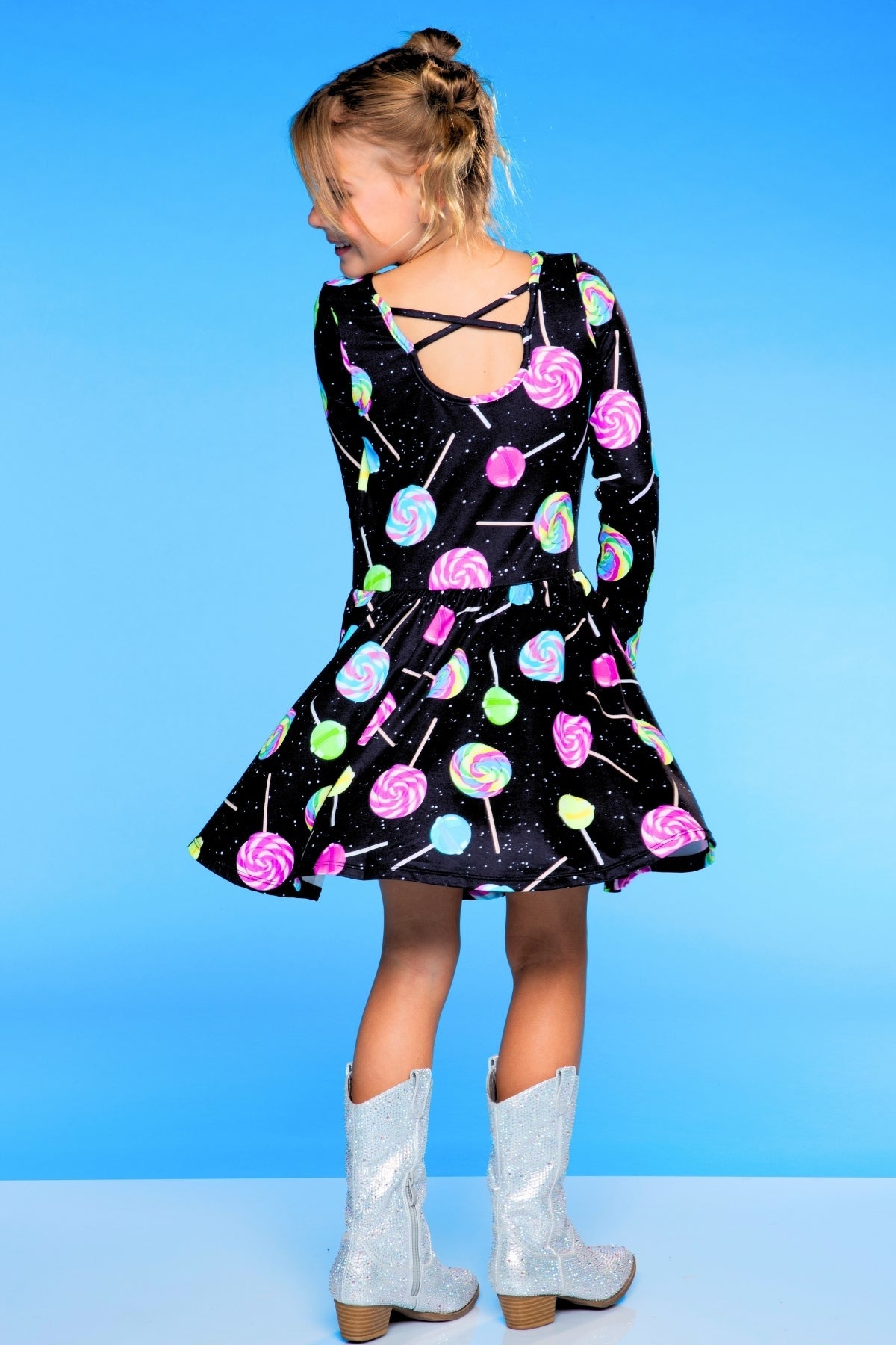 Simply Soft Long Sleeve Be Happy Dress.. - Purple Smile Retro