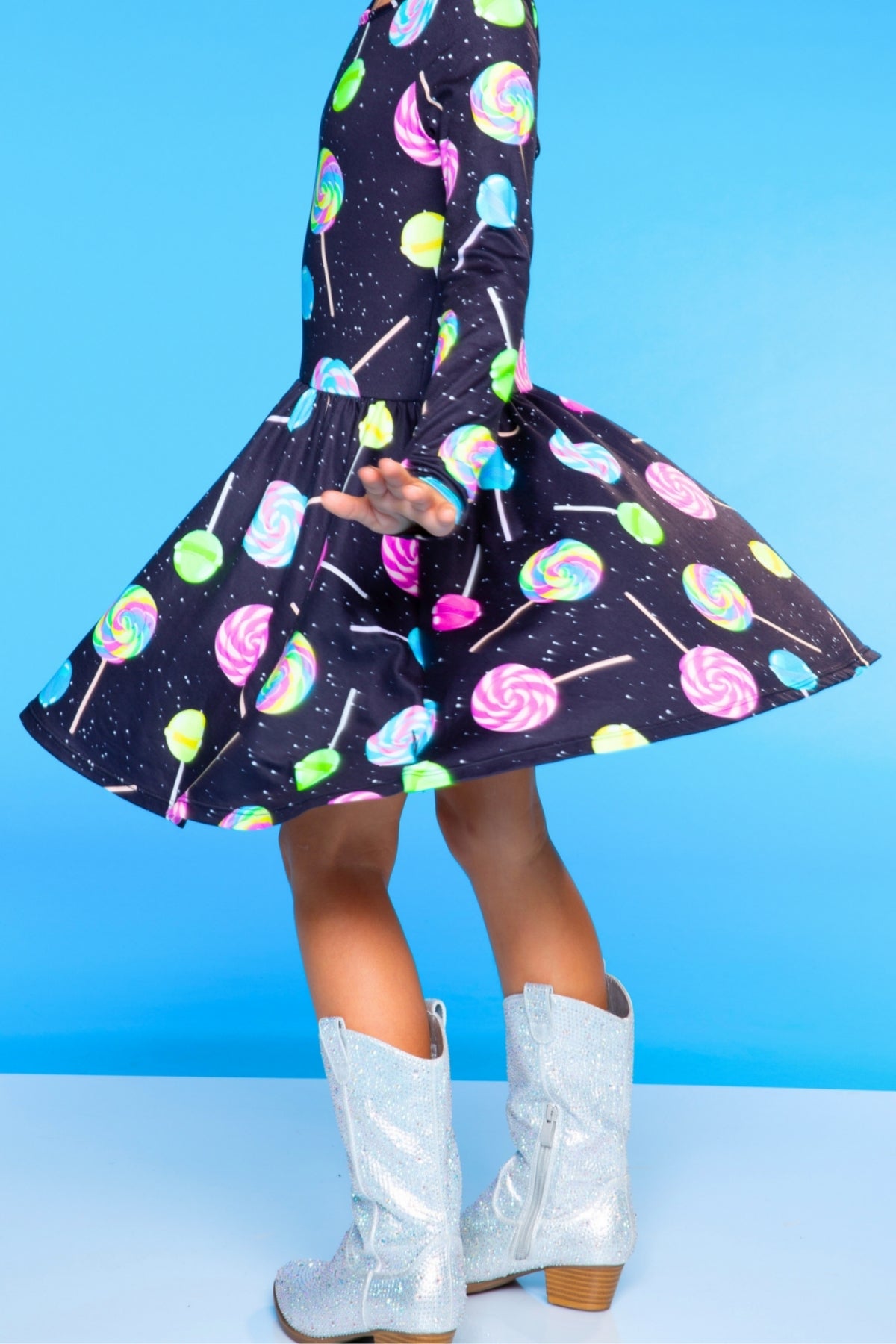 Simply Soft Long Sleeve Be Happy Dress.. - Purple Smile Retro