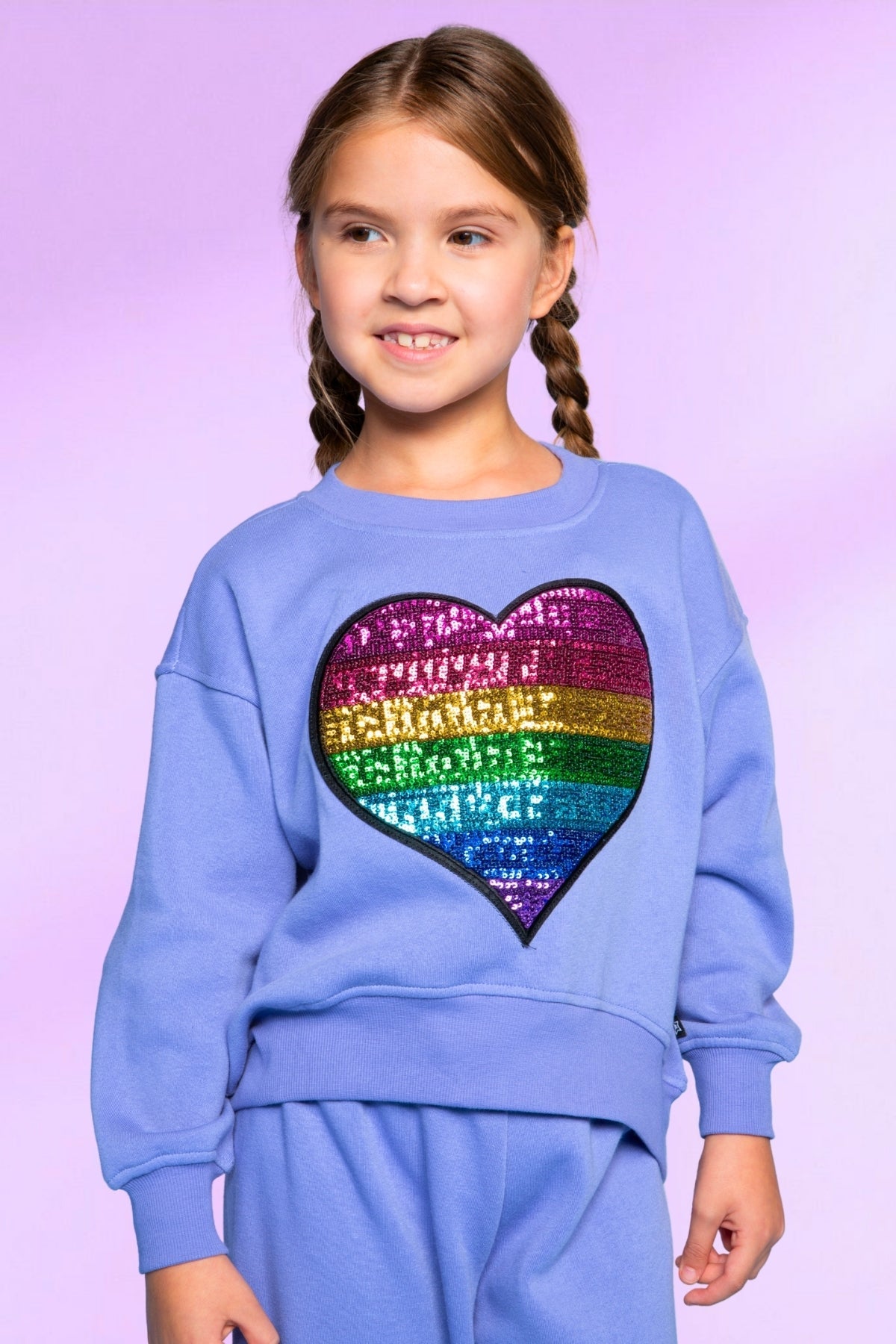 Cotton Soft French Terry Everyday Sweatshirt - Pink Rose Bow