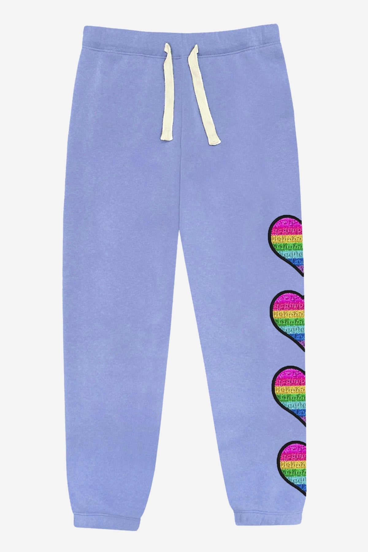 Cotton Soft French Terry Sweatpant ••• - Grey Pink Blue Stripe
