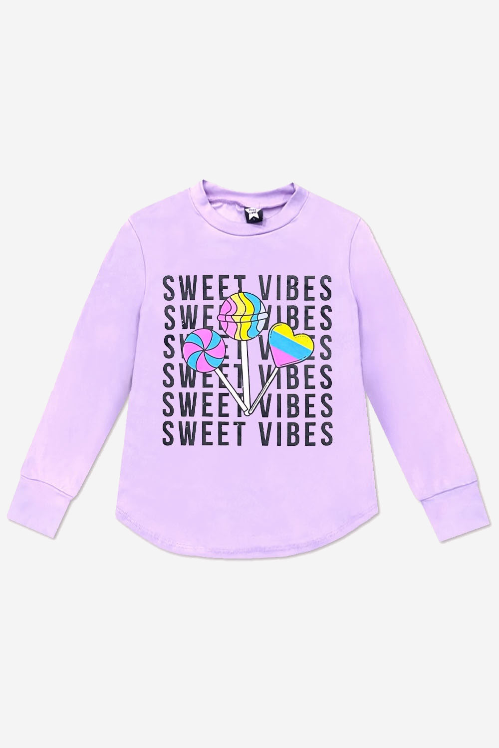 Modal Long Sleeve Shirttail Top - Black Ombre Emojis