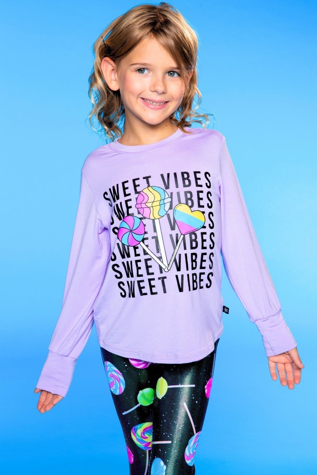 Glitter Foil High Shine Long Legging. - Black Rainbow Foil Splatter