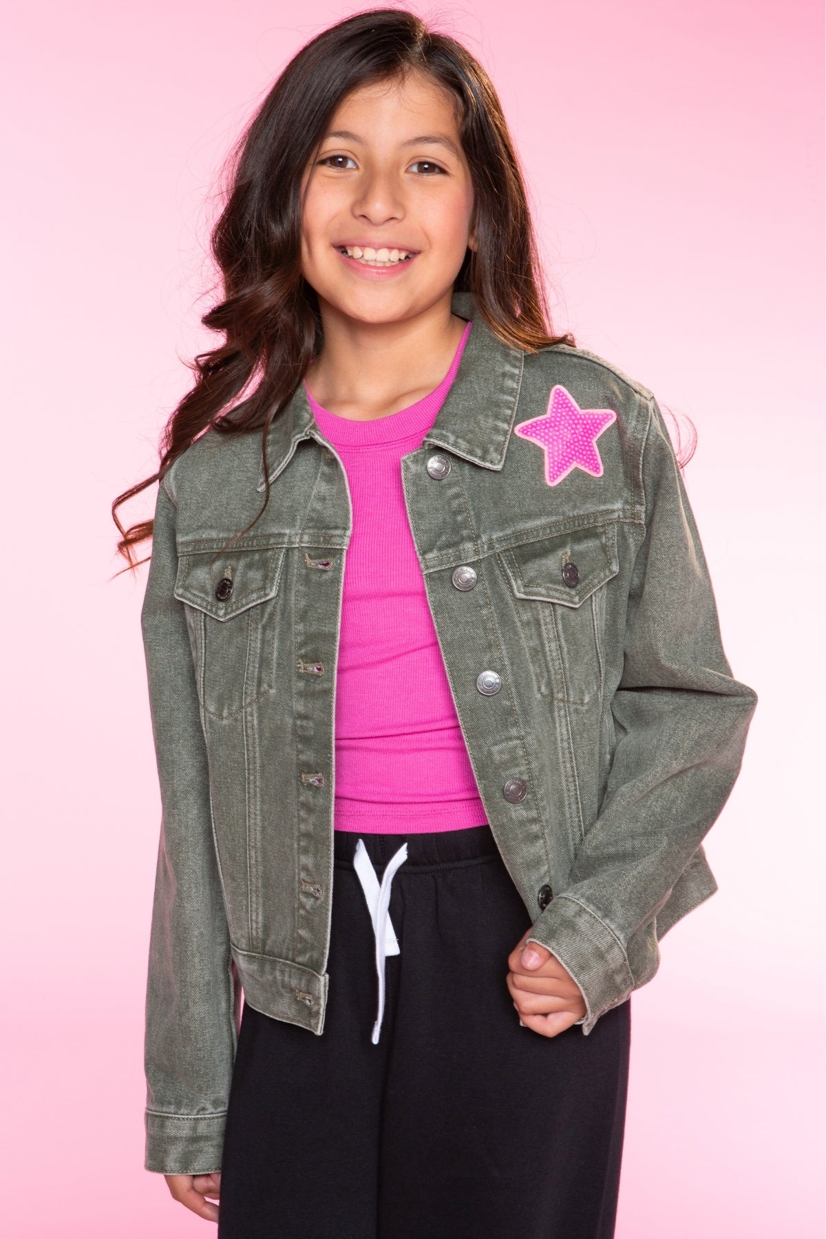 The Perfect Denim Jacket - Denim Sequin Bow