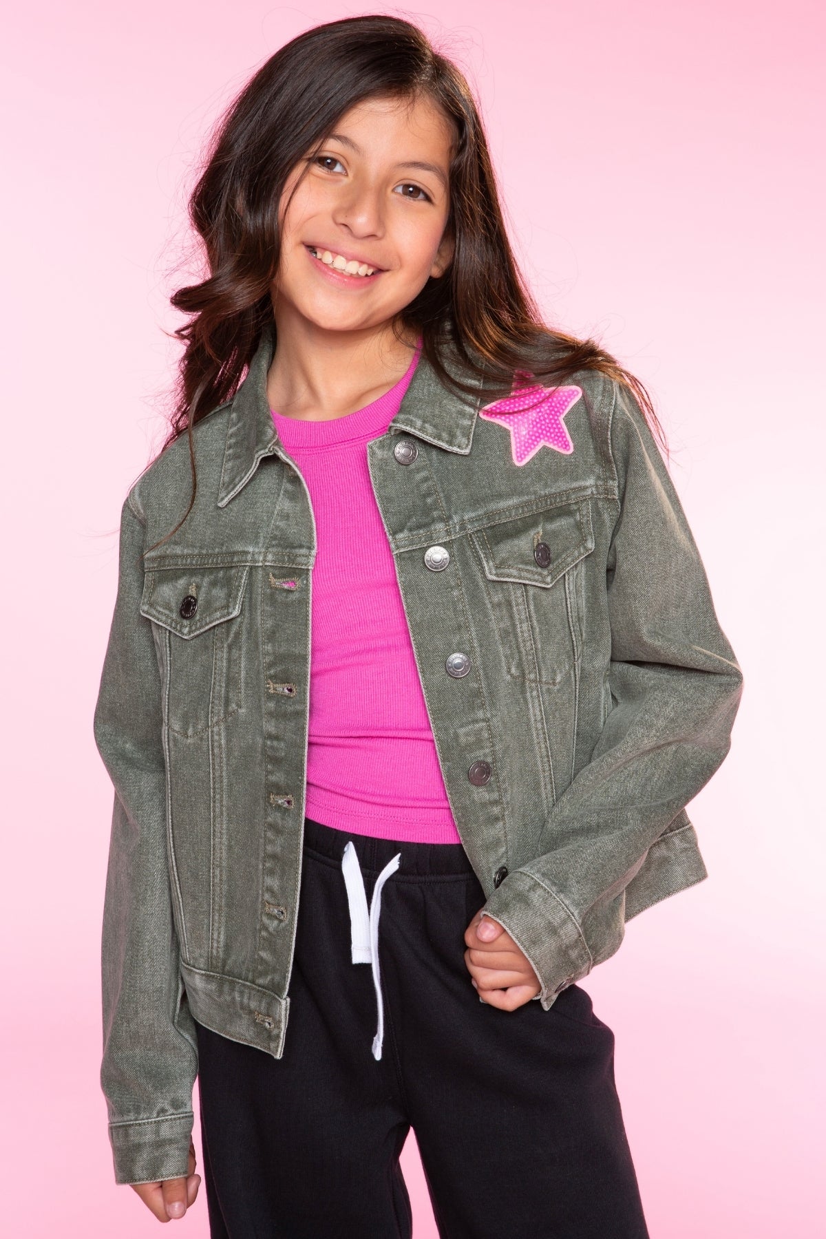 The Perfect Denim Jacket - Denim Sequin Bow