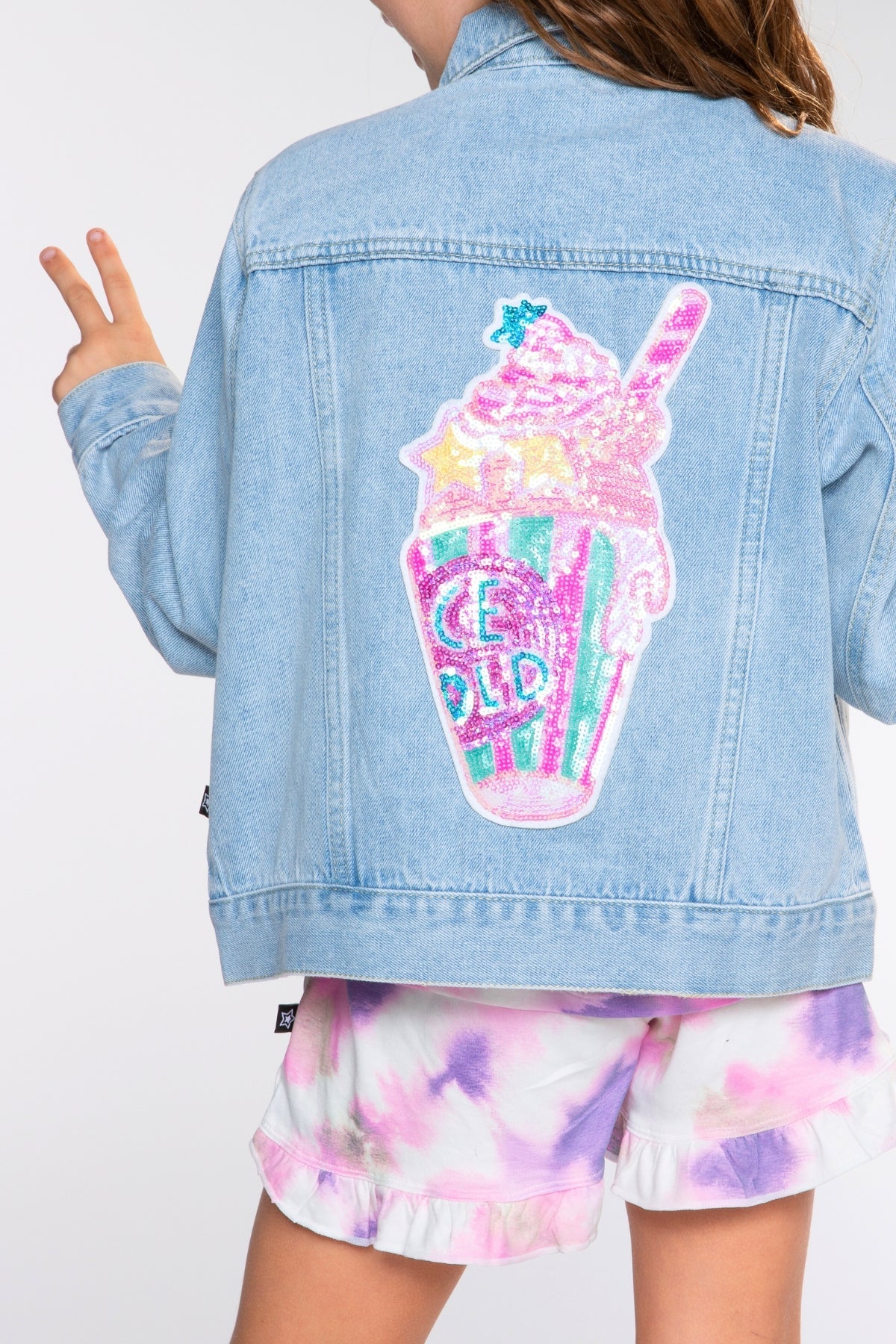 The Perfect Denim Jacket - Denim Sequin Bow