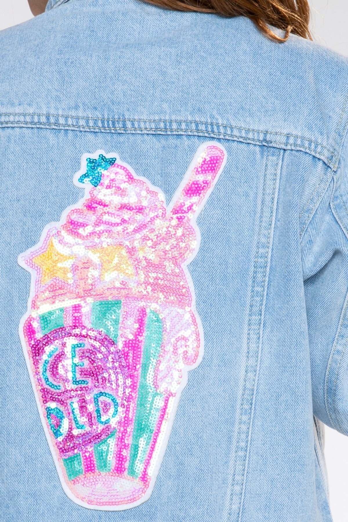The Perfect Denim Jacket - Denim Sequin Bow