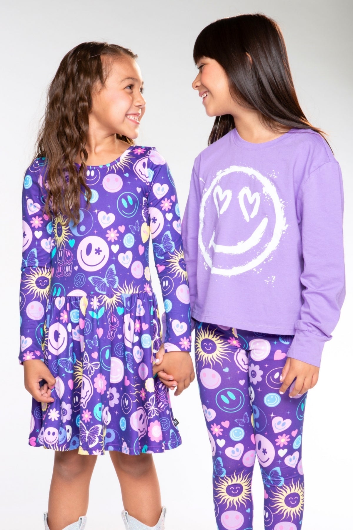 Simply Soft Long Sleeve Be Happy Dress.. - Rainbow Star