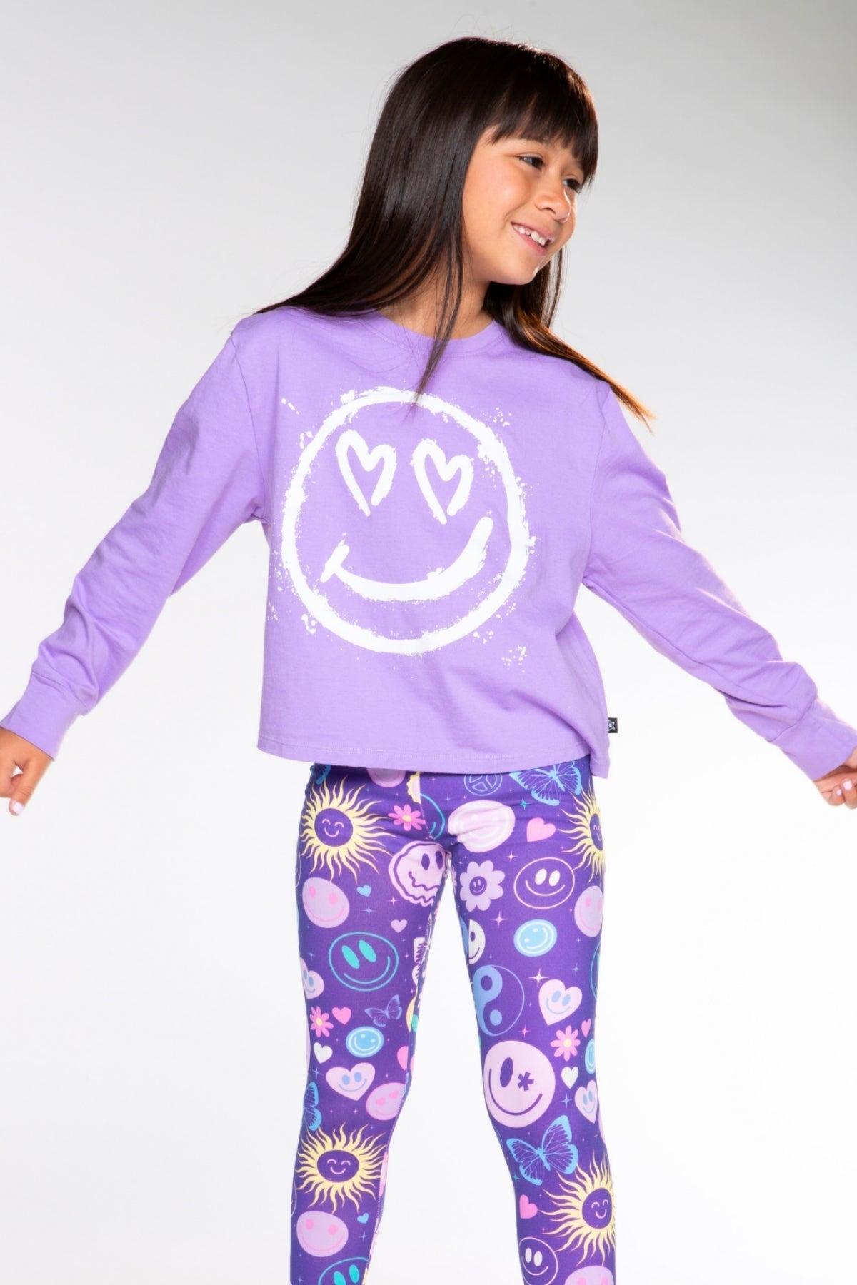Simply Soft Long Legging. - Denim Tie Dye Graffiti Elements - NEW!